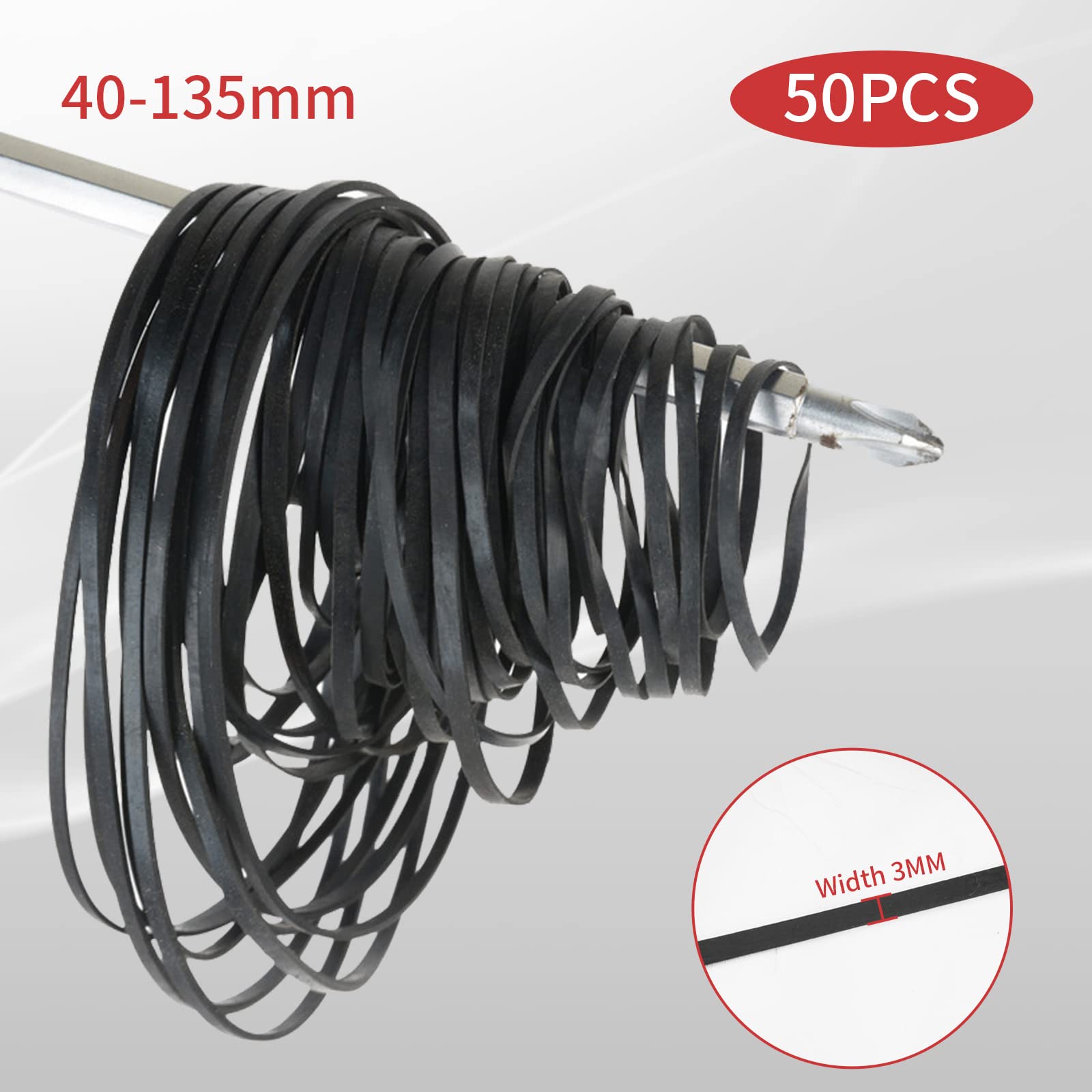 Recorder Rubber Belts   Cassette Recorder Repair Maintenance Mix Flat Cassette Tape Machine Rubber Belts 40 135Mm (50Pcs) (Width