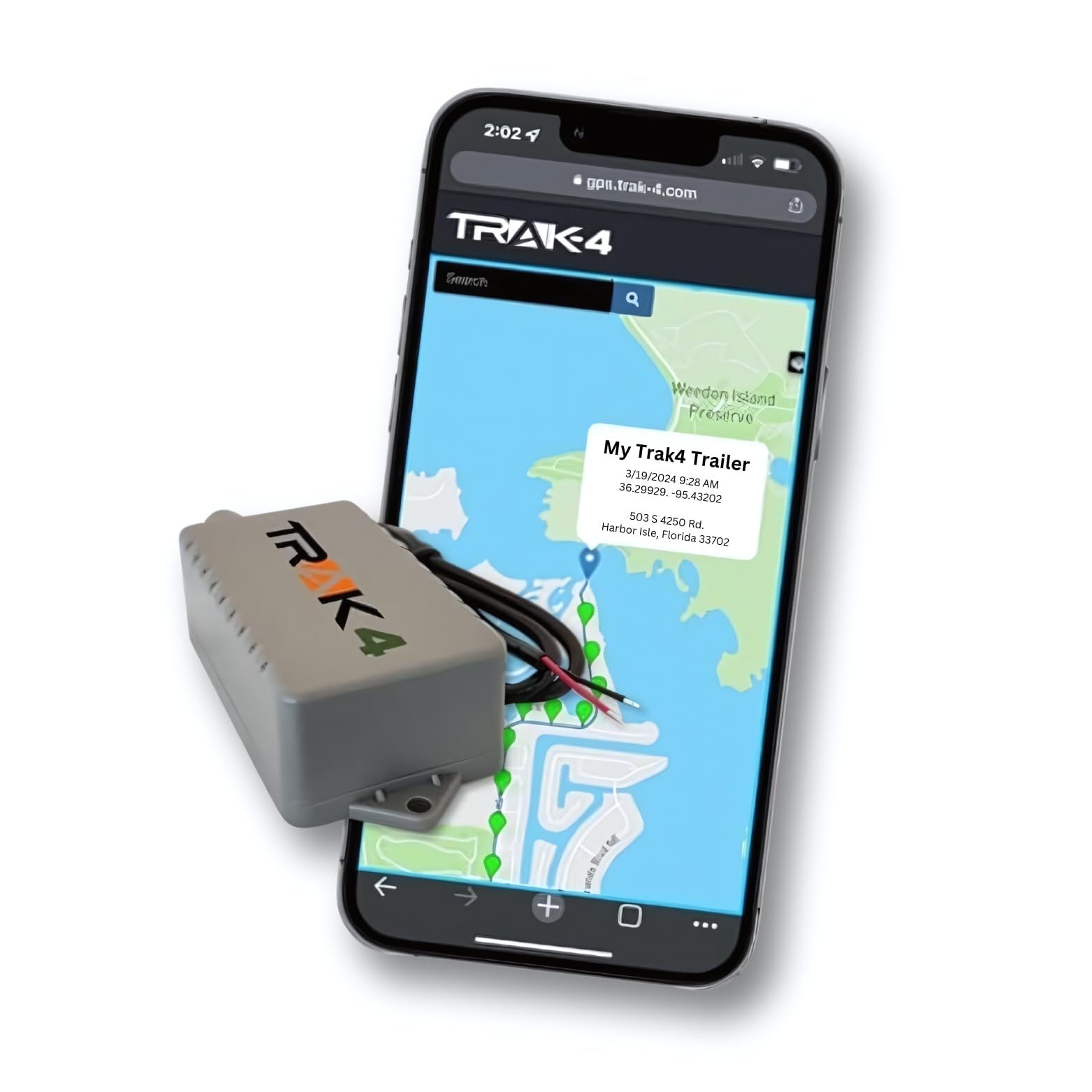 Trak 4 12V Hardwired Gps Tracker. Durable, Reliable Track Trailers, Equipment, Vehicles, Assets. Long Battery Life, Waterproof, Worldwide. Low Cost Subscription Required.
