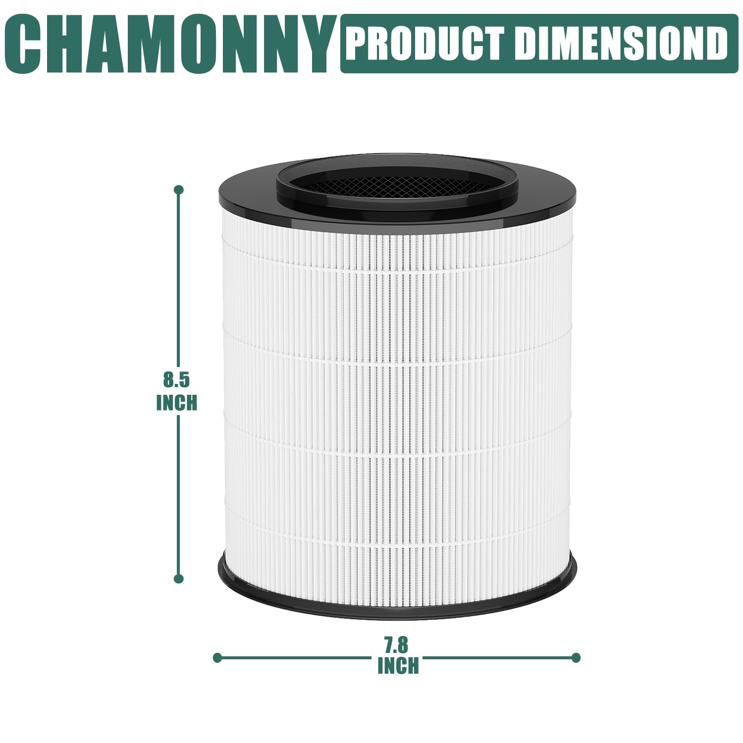Chamonny 12030 Filter Replacement, Compatible With Clorox 11030 & 11031 Air Purifier Medium Room 1,000 Sq. Ft. Capacity, 2Pack (