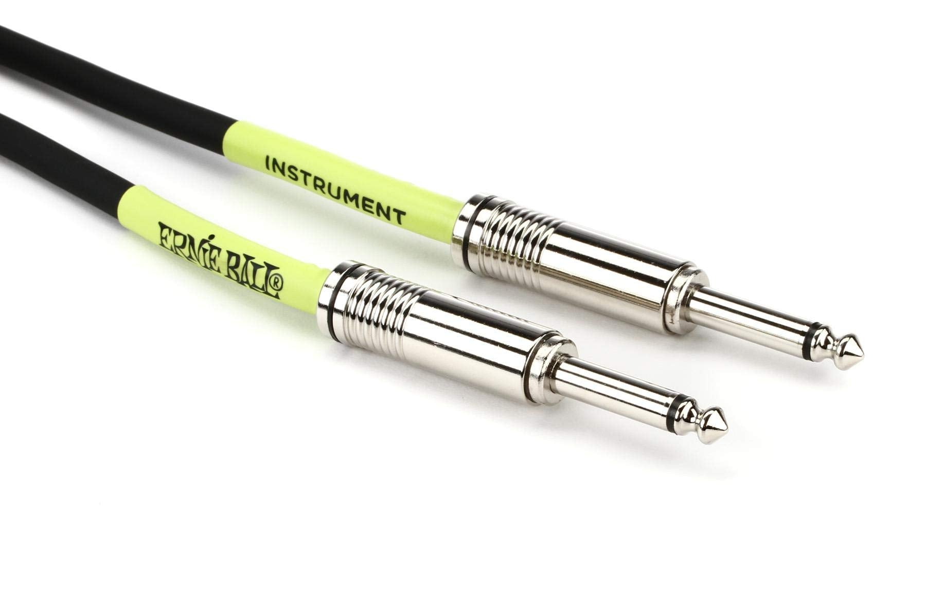 Ernie Ball Instrument Cable, Straight/Straight, 20Ft, Black (P06046)