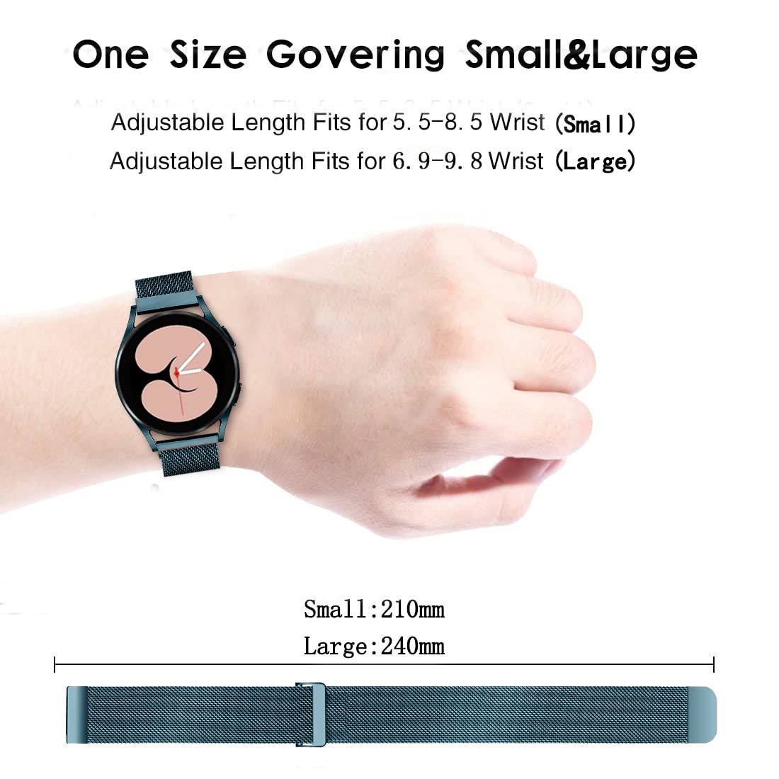 Vomulato Magnetic Bands Compatible With Samsung Galaxy Watch 5/4 40Mm 44Mm,Galaxy Watch 5 Pro 45Mm, Galaxy Watch 5 Pro 45Mm,Gala