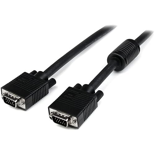 Startech.Com Vga To Vga Cable   1 Ft   Hd15 M/M   Coax High Resolution   Computer Monitor Cable   Video Cable   Vga Monitor Cabl
