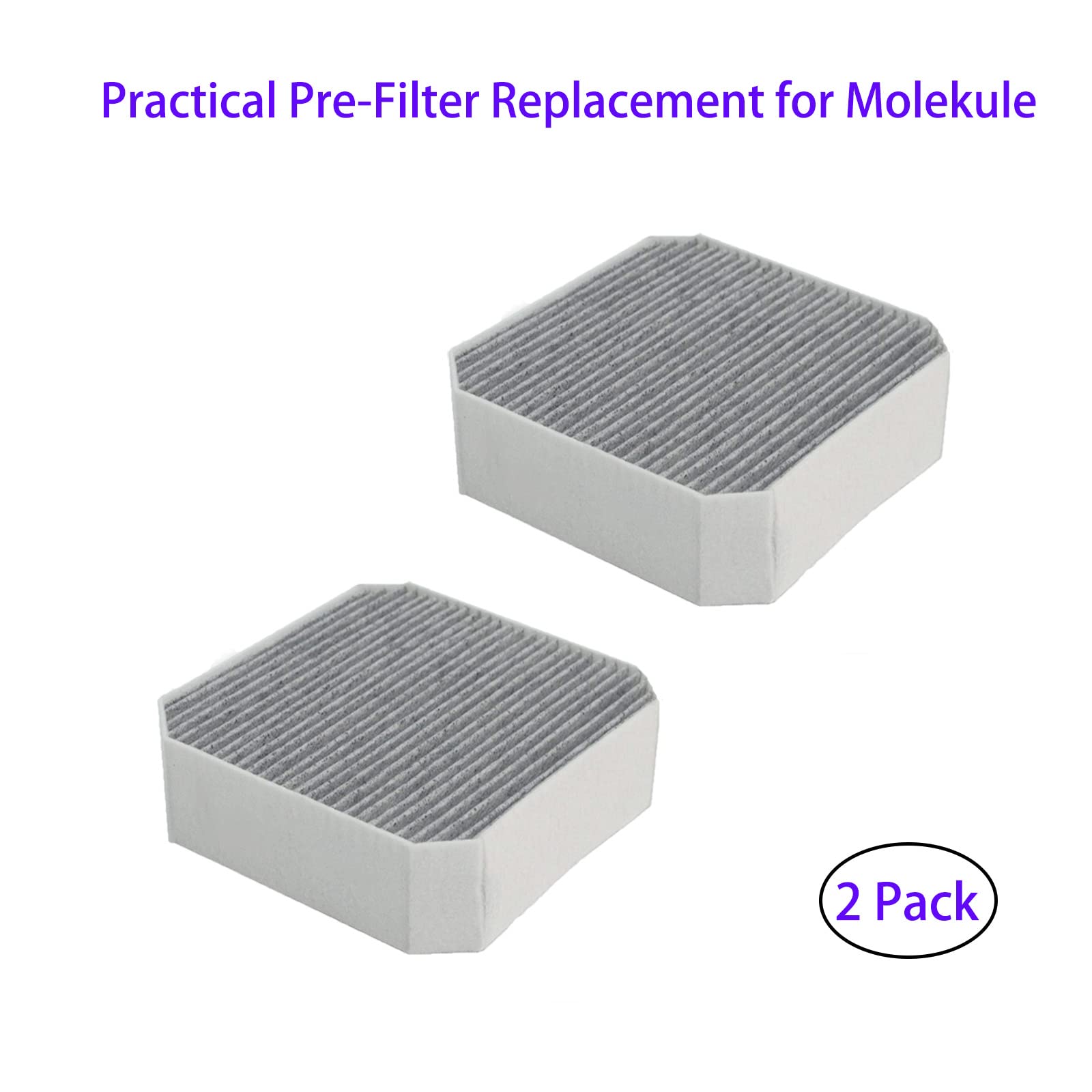 3 Pack Replacement Filters Set For Molekule Air Purifier, Include 1 Pack Peco Filter And 2 Pack Pre Filter