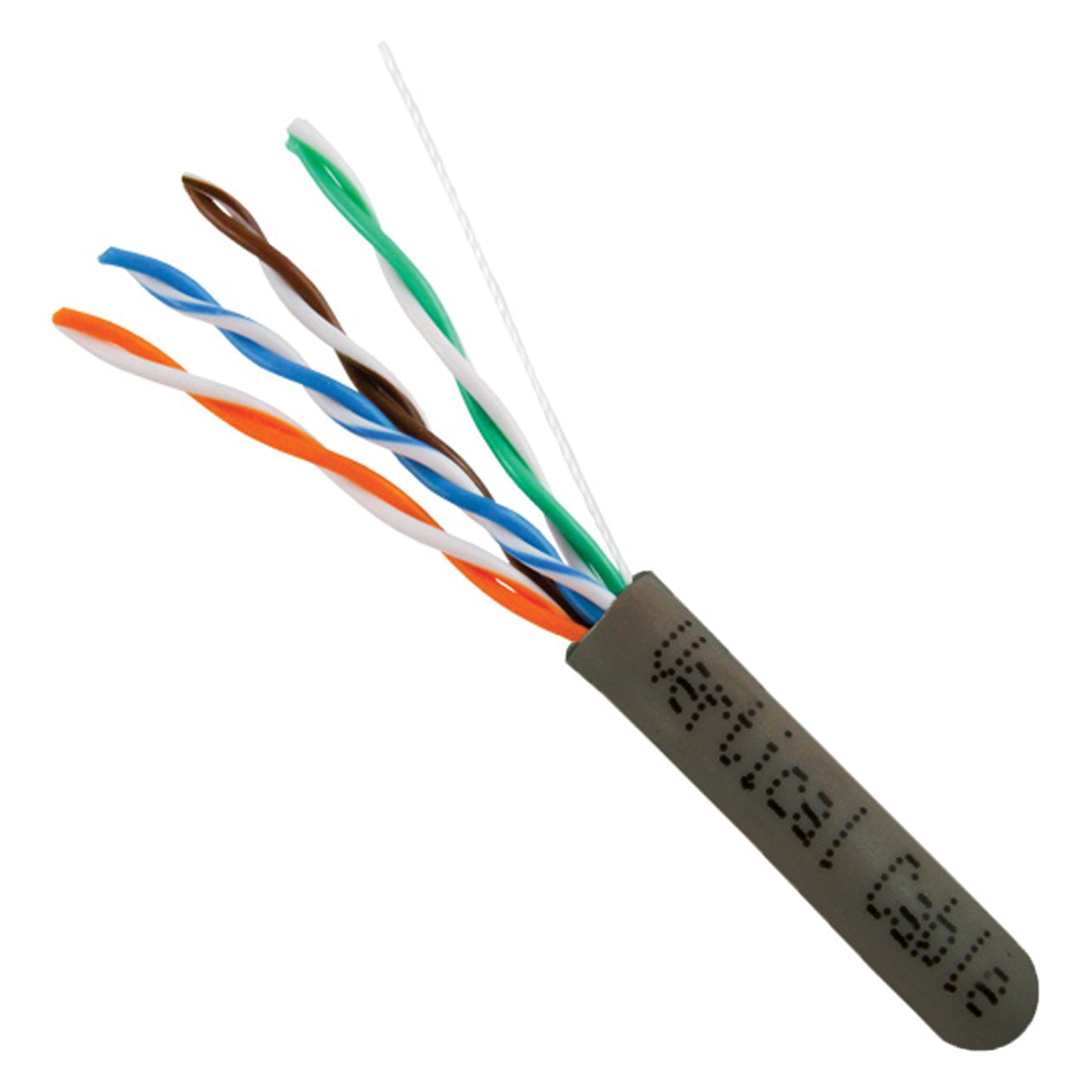 Vertical Cable Cat5E, 350 Mhz, Utp, Uv Jacket, Outdoor, Cmx, 1000Ft, Bulk Ethernet Cable, Gray