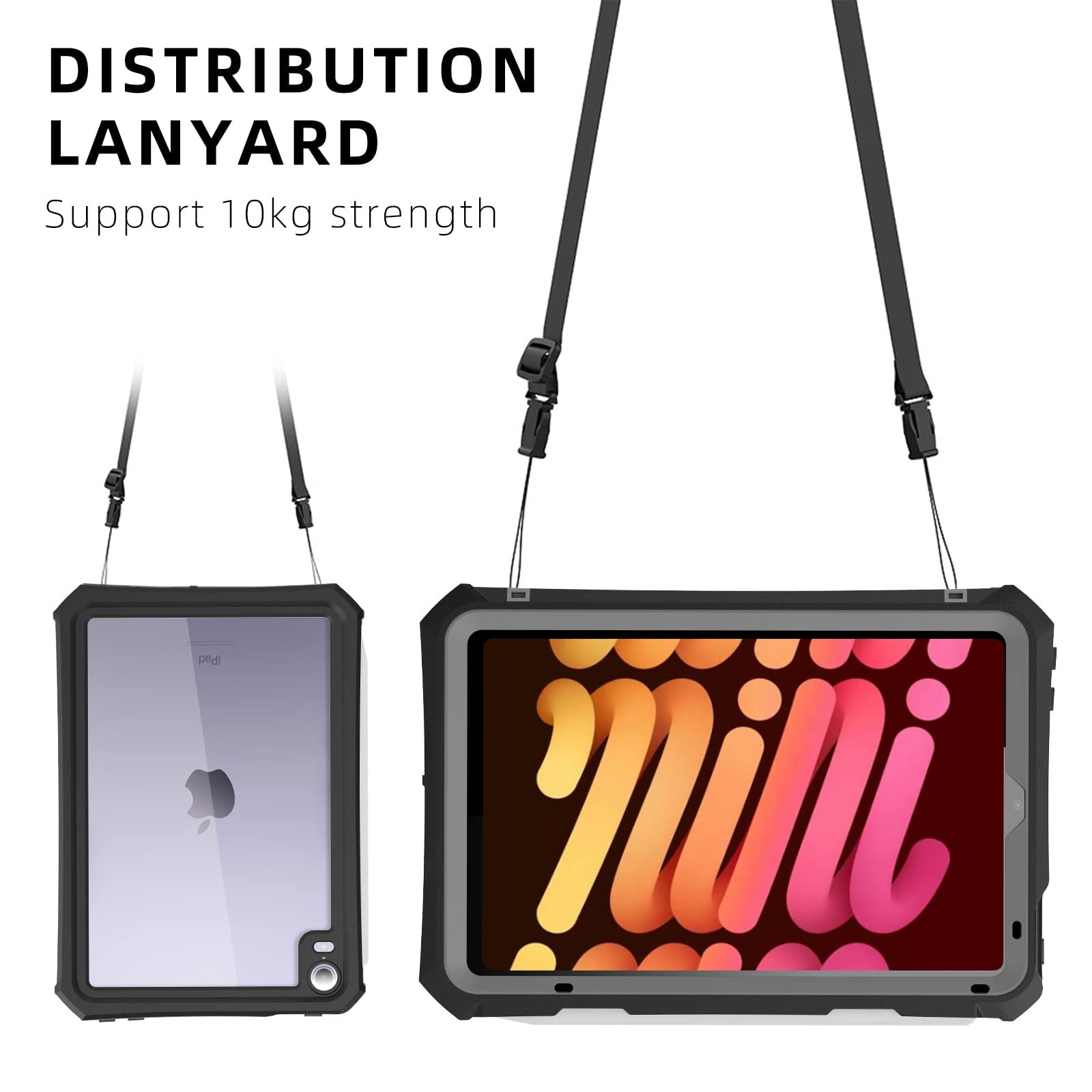 Vggnuu Ipad Mini 6 Case/Ipad Mini 7 (A17 Pro) Case,Dustproof, Shockproof Case Cover With 360 Full Body Protection,Waterproof Cas