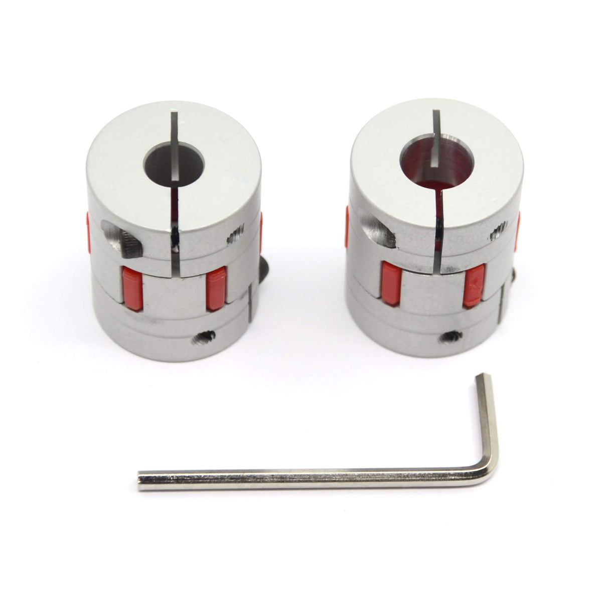 Befenybay 2Pcs 8Mm To 10Mm Aluminium Plum Flexible Shaft Coupling D25 L30 8X10Mm Connector Flexible Coupler For 3D Printer Cnc M