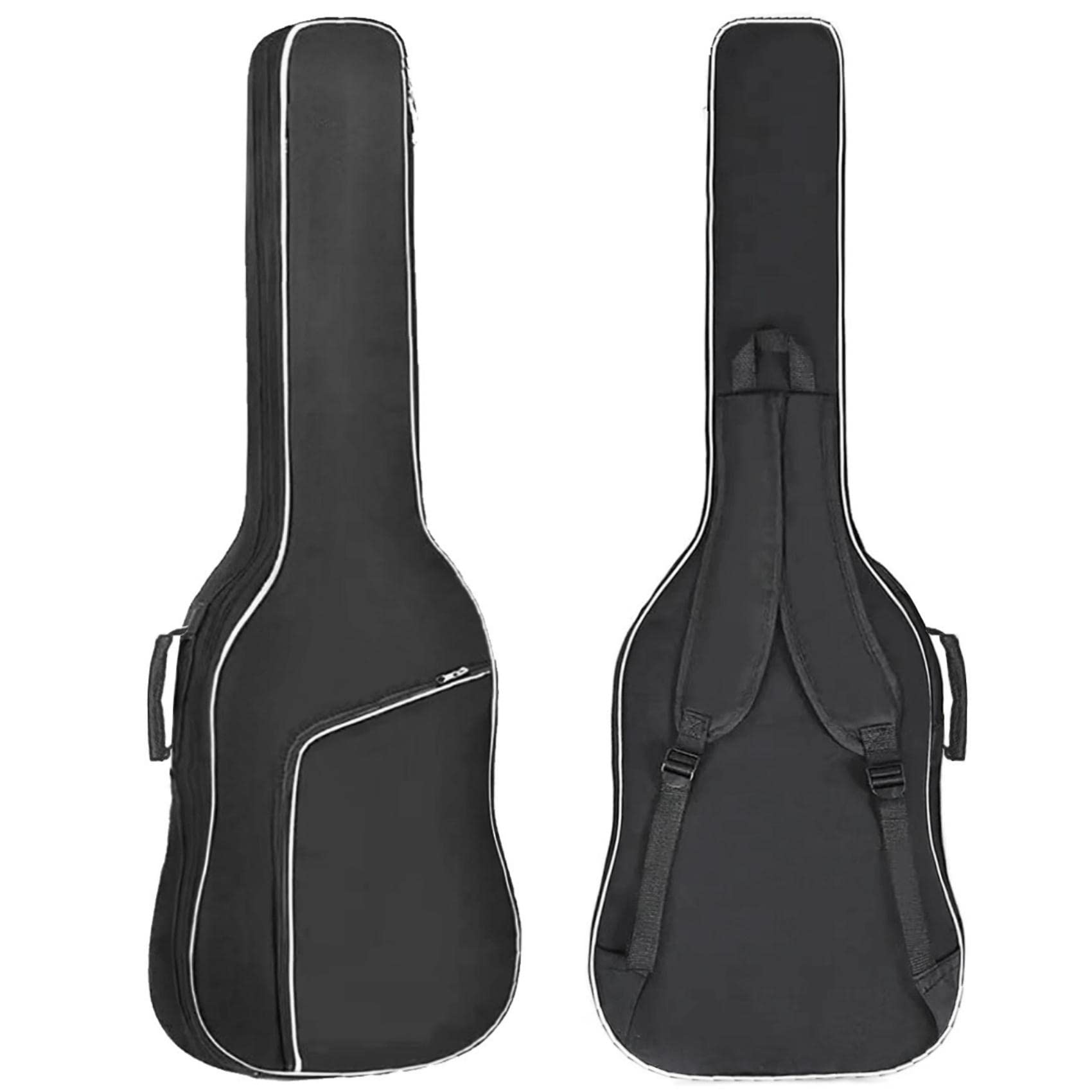 Gigkouki 39 Inch Electric Guitar Bag Gig Bag 0.4Inch 10Mm Padding Backpack Padded Soft Guitar Case Black With Back Hanger Loop A