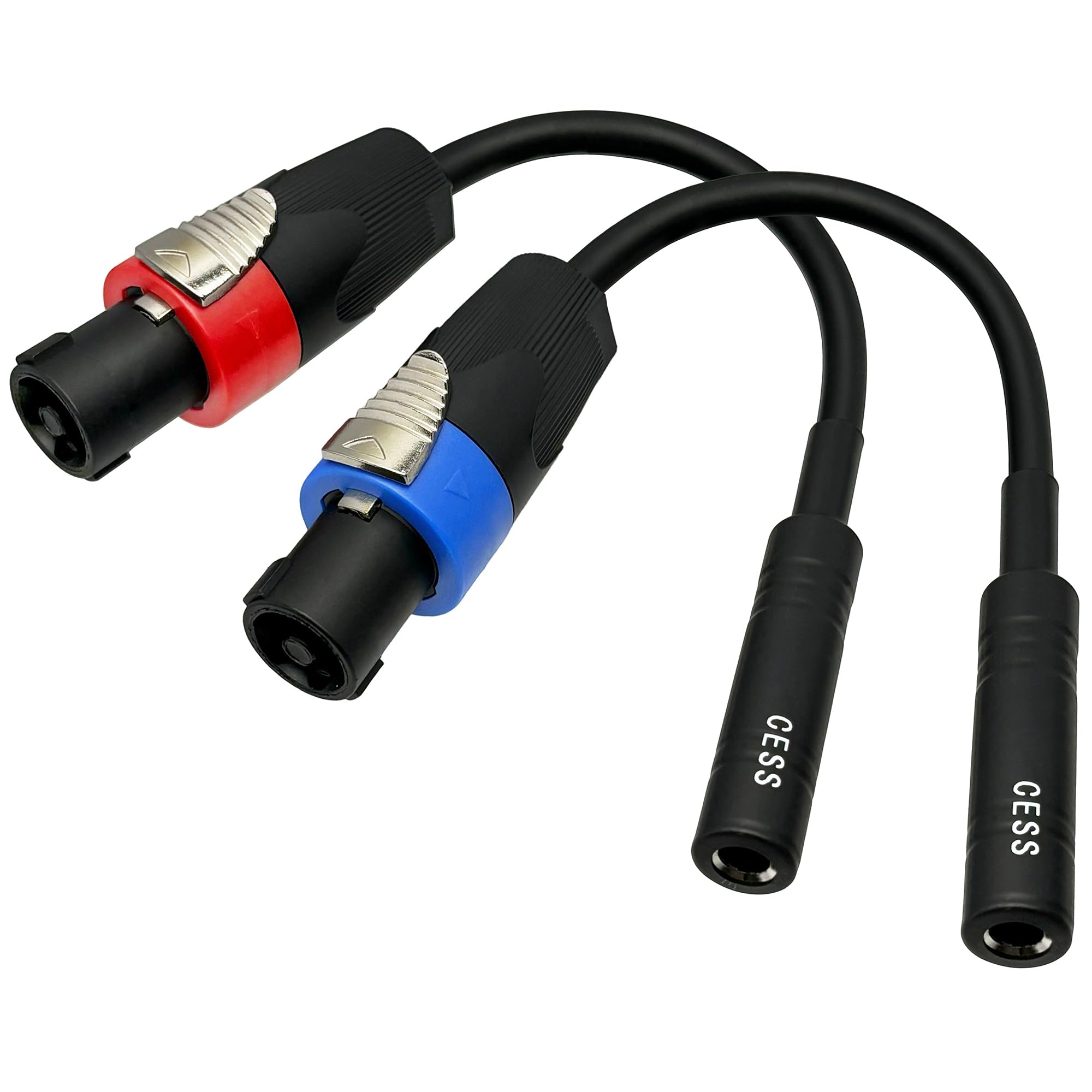Cess-026 Speakon Cables, Male Speakon To 1/4 Adapter Speaker Cable, 2 Pack
