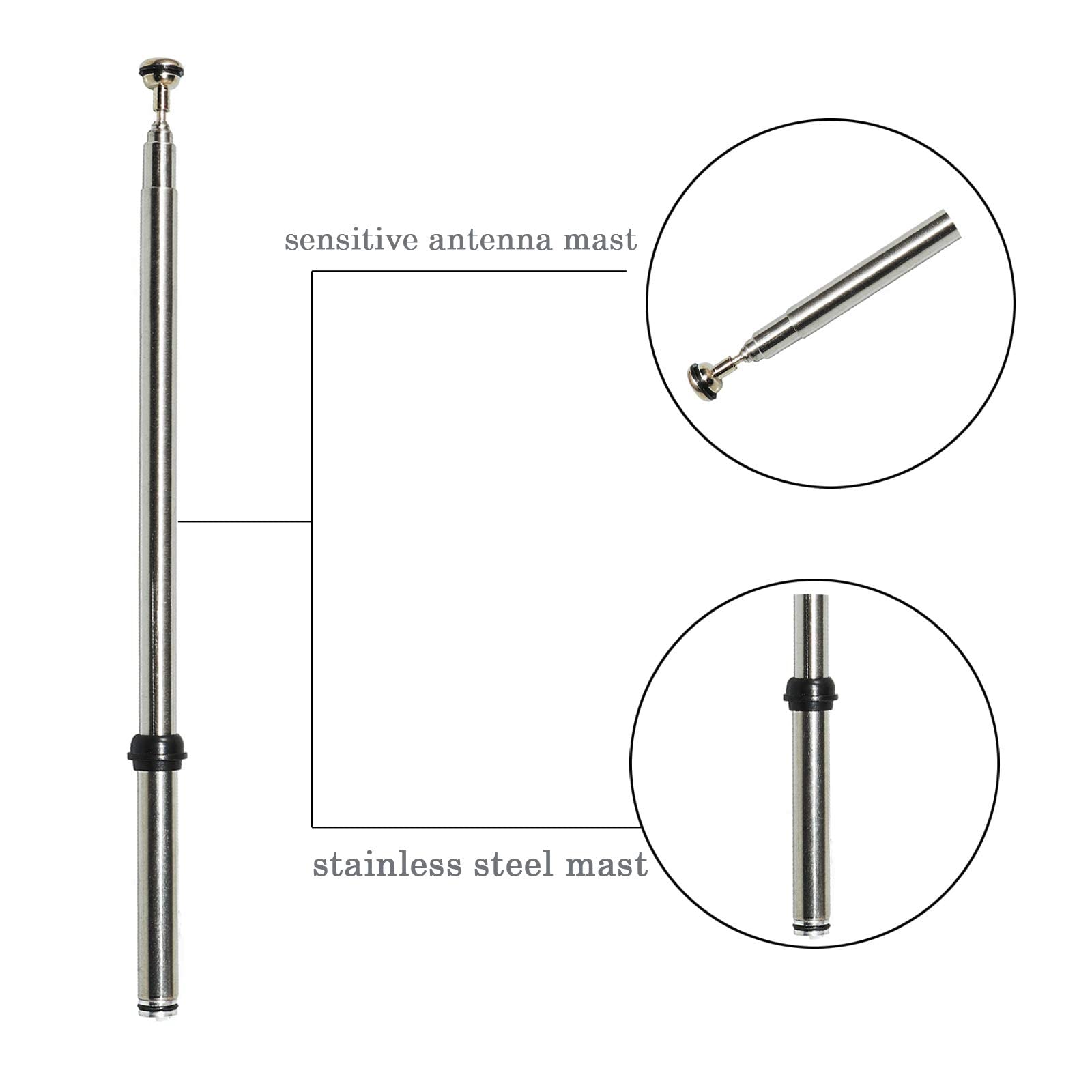 Anina Power Antenna Mast For 1999 2003 Lexus Rx300 Toyota Harrier Xu10 Am/Fm Radio Aerial Replacement Oe# 86337 0W030