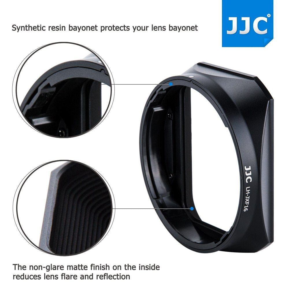 Bayonet Square Metal Lens Hood Shade W/Hood Cap Protector Replace Fuji Lh Xf16 For Fujifilm Fujinon Xf 16Mm F1.4 R Wr Lens On Ca