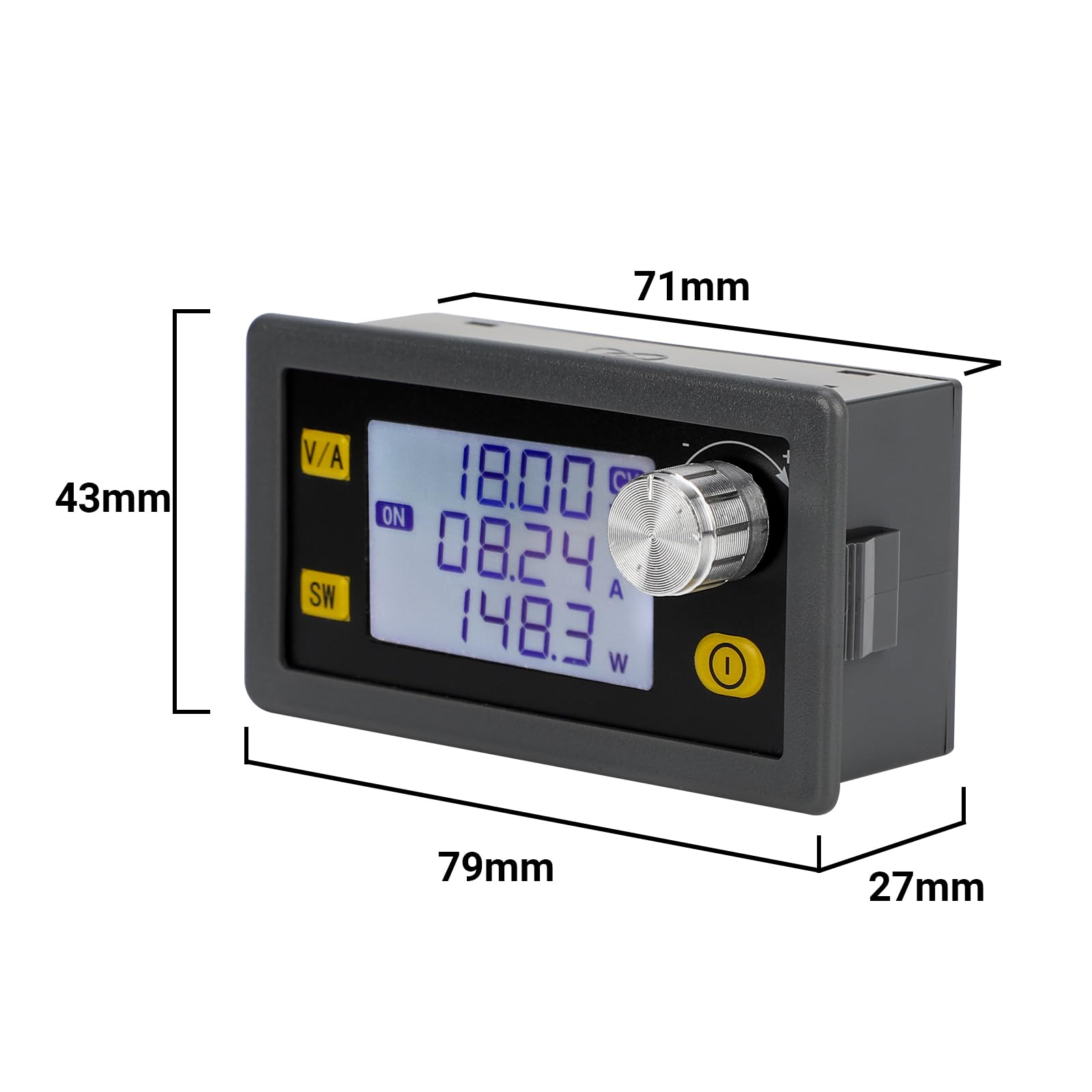 Drok Cnc Dc Buck Converter With Meter, 6 70V To 0 60V 10A 600W, Dc 5V 9V 12V 24V 36V 48V 60V Fixed Output Voltage, Adjustable Po