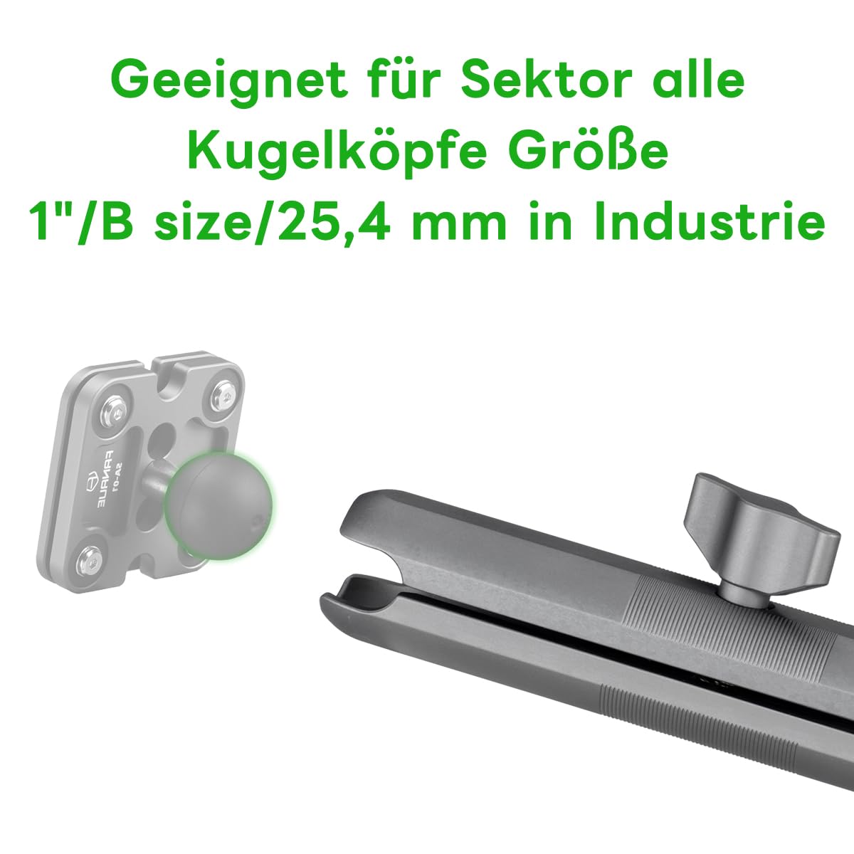 Fanaue Double Socket Arm Compatible With Ram Mounts B Size Ball Head And Bike Motorcycle Phone Holder, Fits Industry All Standar