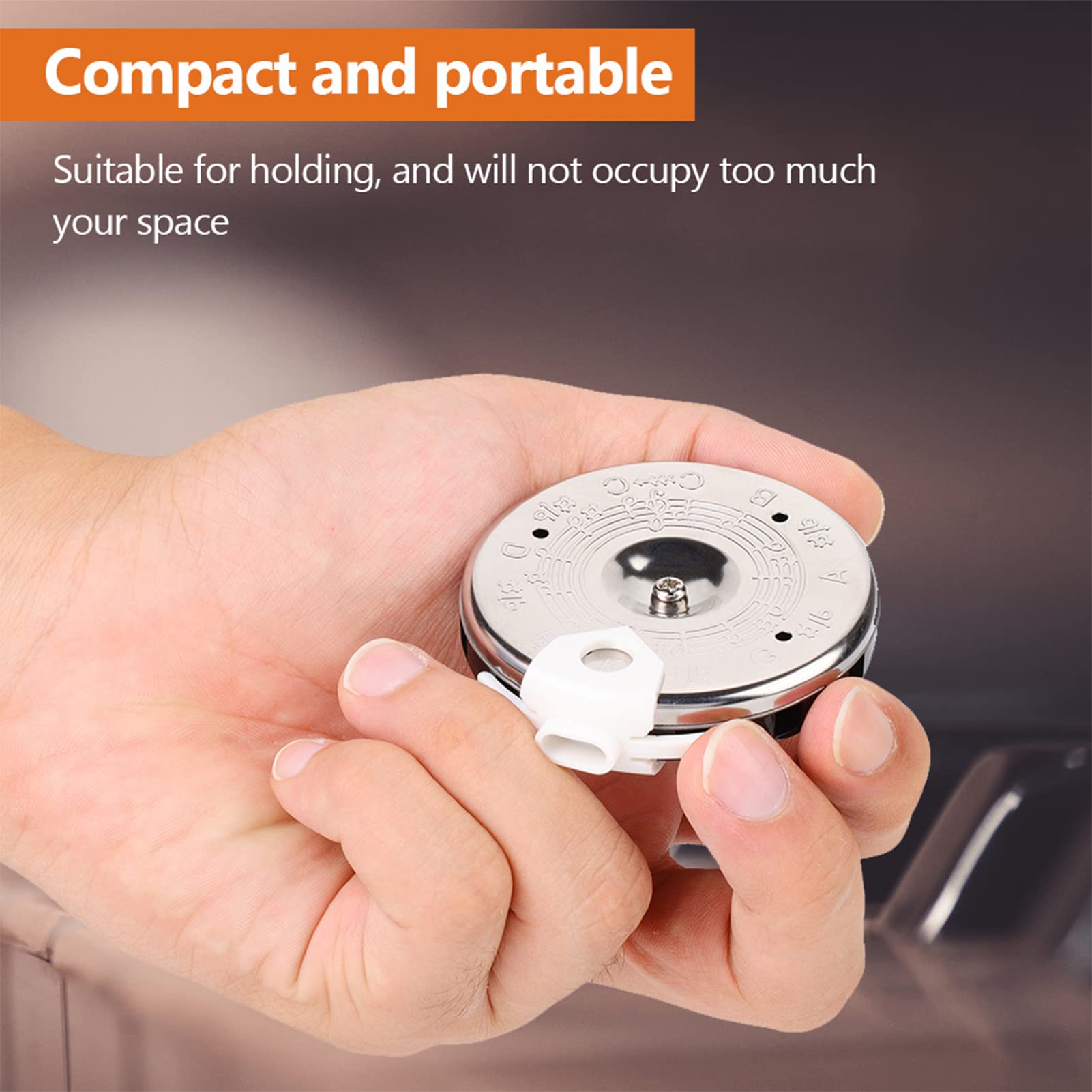 Gbsclover Stable Pitch Pipe Tuner, Chromatic Tuner, Practical Music Tuning Accessories For Bass Violin Ukulele Guitar Tuner With