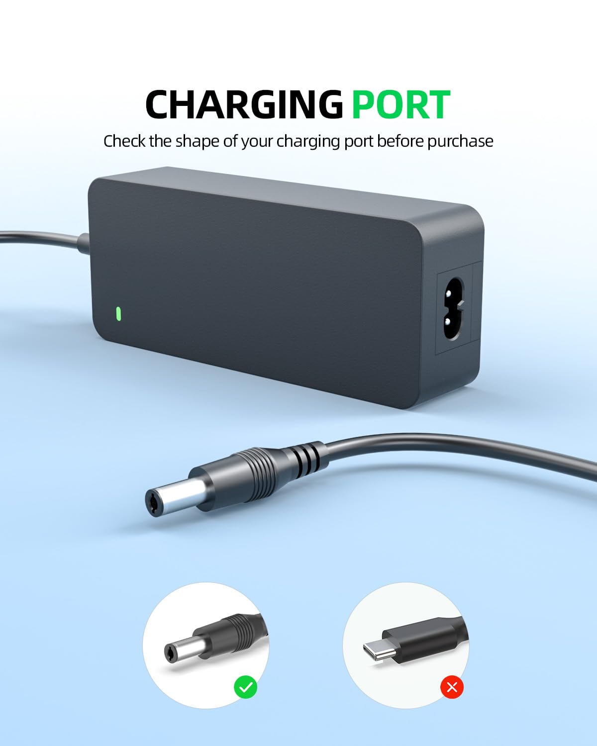 15V Charger Fit For Neewer Light   (Ul Safety Certified Products)(Compatible With P600 Rgb660 Rgb960), Round Connector