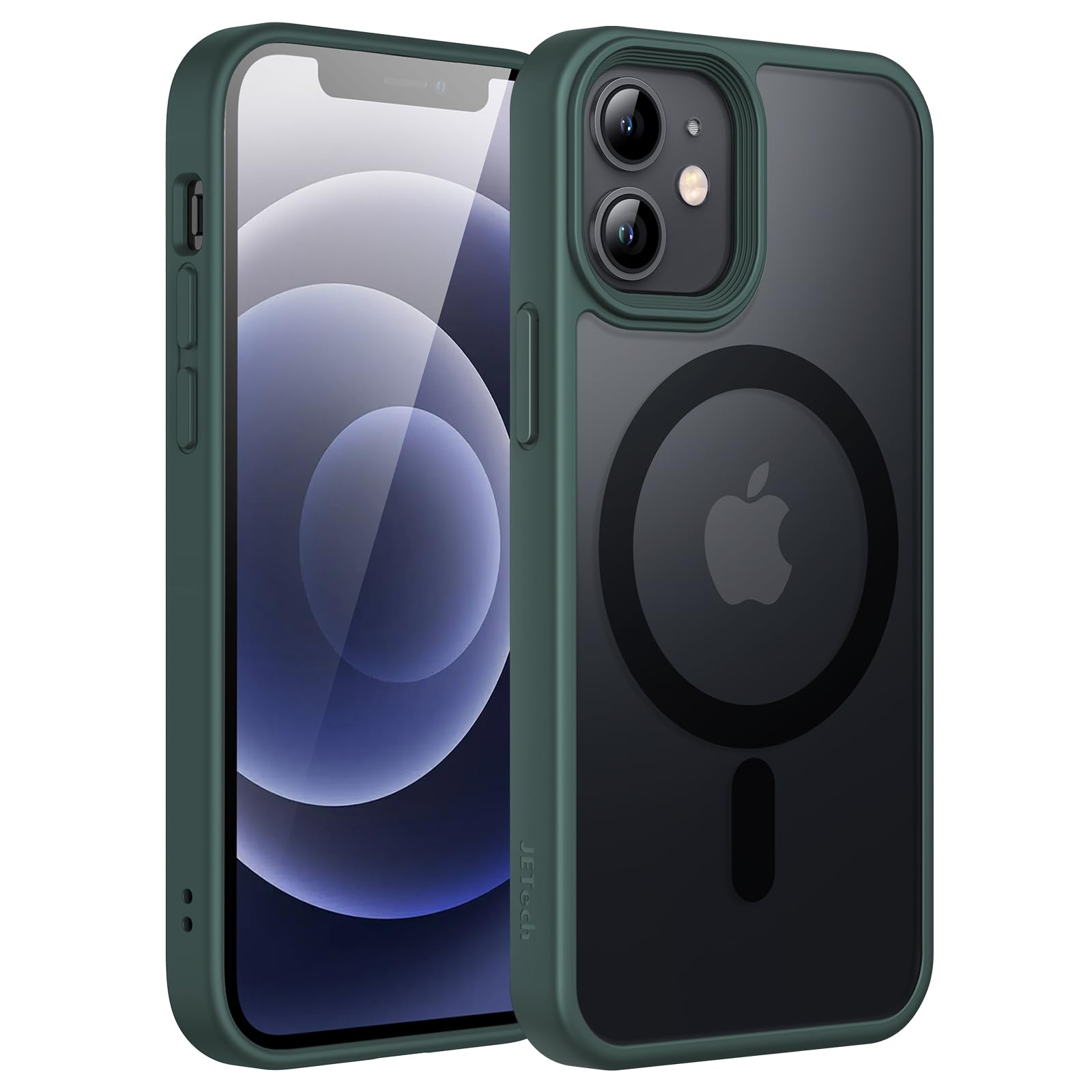 Jetech Magnetic Case For Iphone 12 Mini 5.4 Inch Compatible With Magsafe, Translucent Matte Back Slim Shockproof Phone Cover (Da