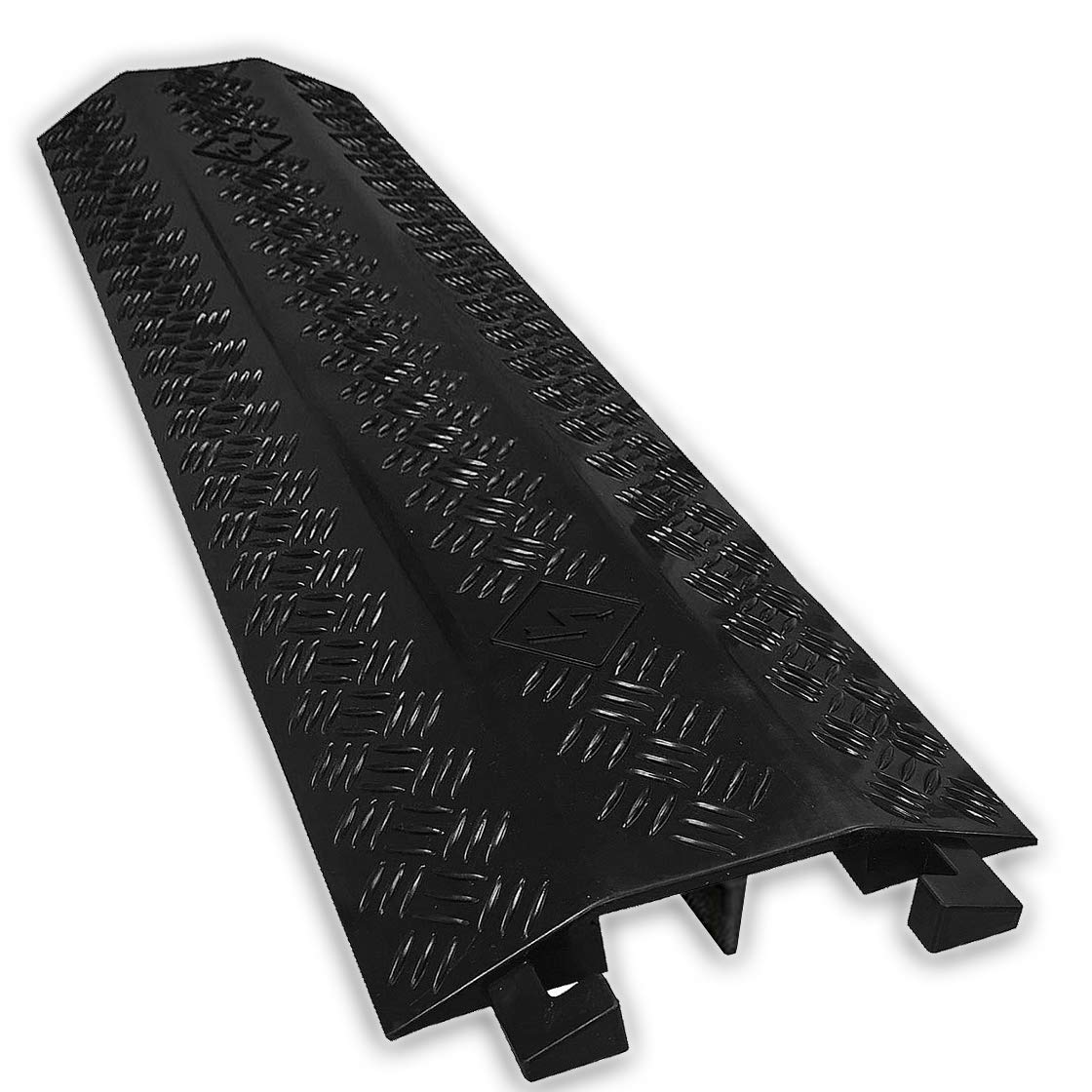 Ez Hidewire Ez Runner Pvc Drop Over Cable Ramp Cable Protector   2 Channel   Black