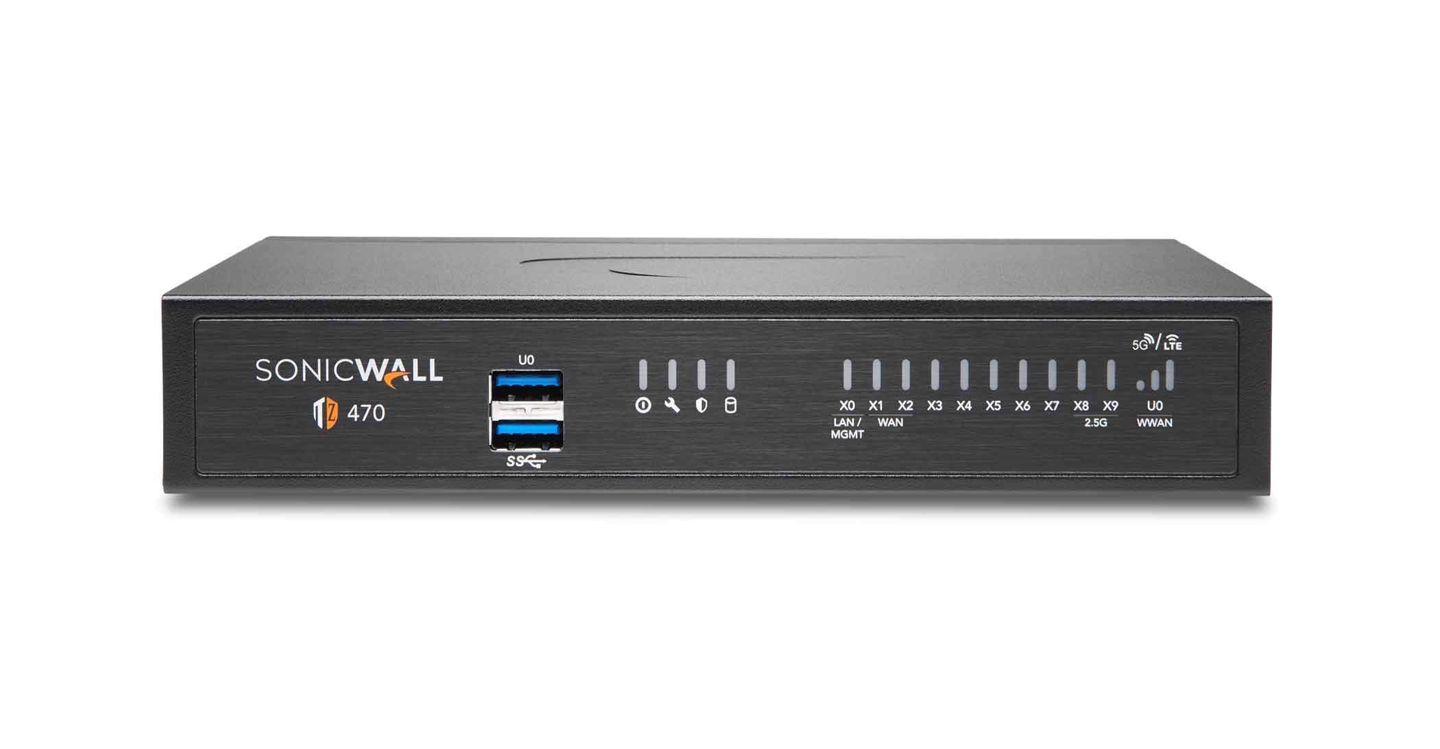 Sonicwall TZ470 Total Secure - 1YR Essential Edition (02-SSC-6792) | TZ470 Network Security Appliance with 1 Year Essential Prot