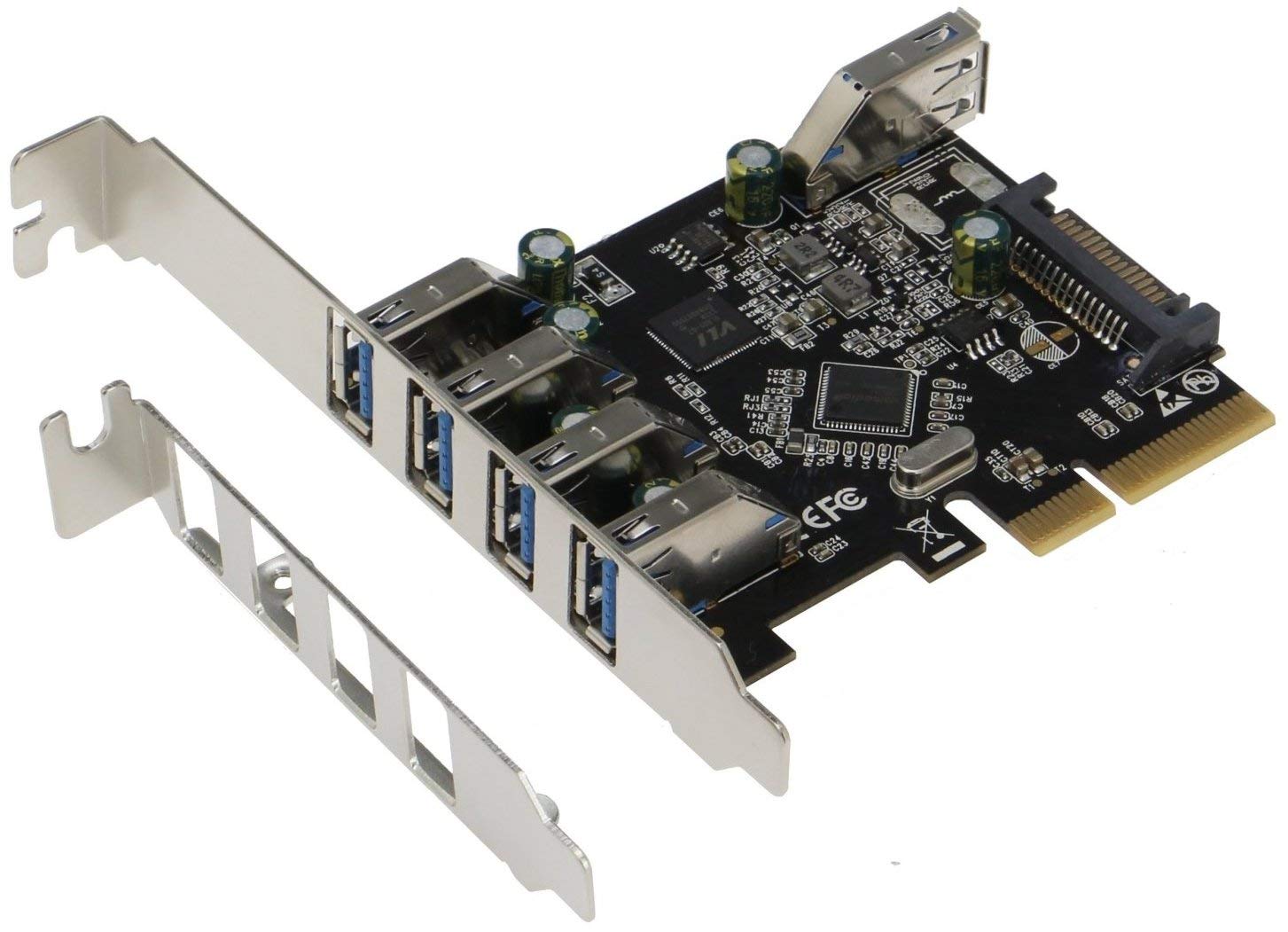 Sedna   Pcie 5 Port (4E1I) Usb 3.1 Gen Ii (10Gbps) Adapter Card With Low And Standard Profile Brackets
