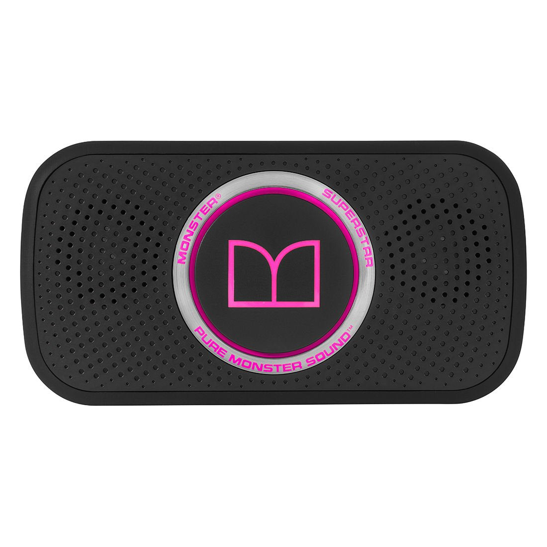 Monster SuperStar HD Bluetooth Speaker, Black/Neon Pink-Ultra compact, Water-resistant