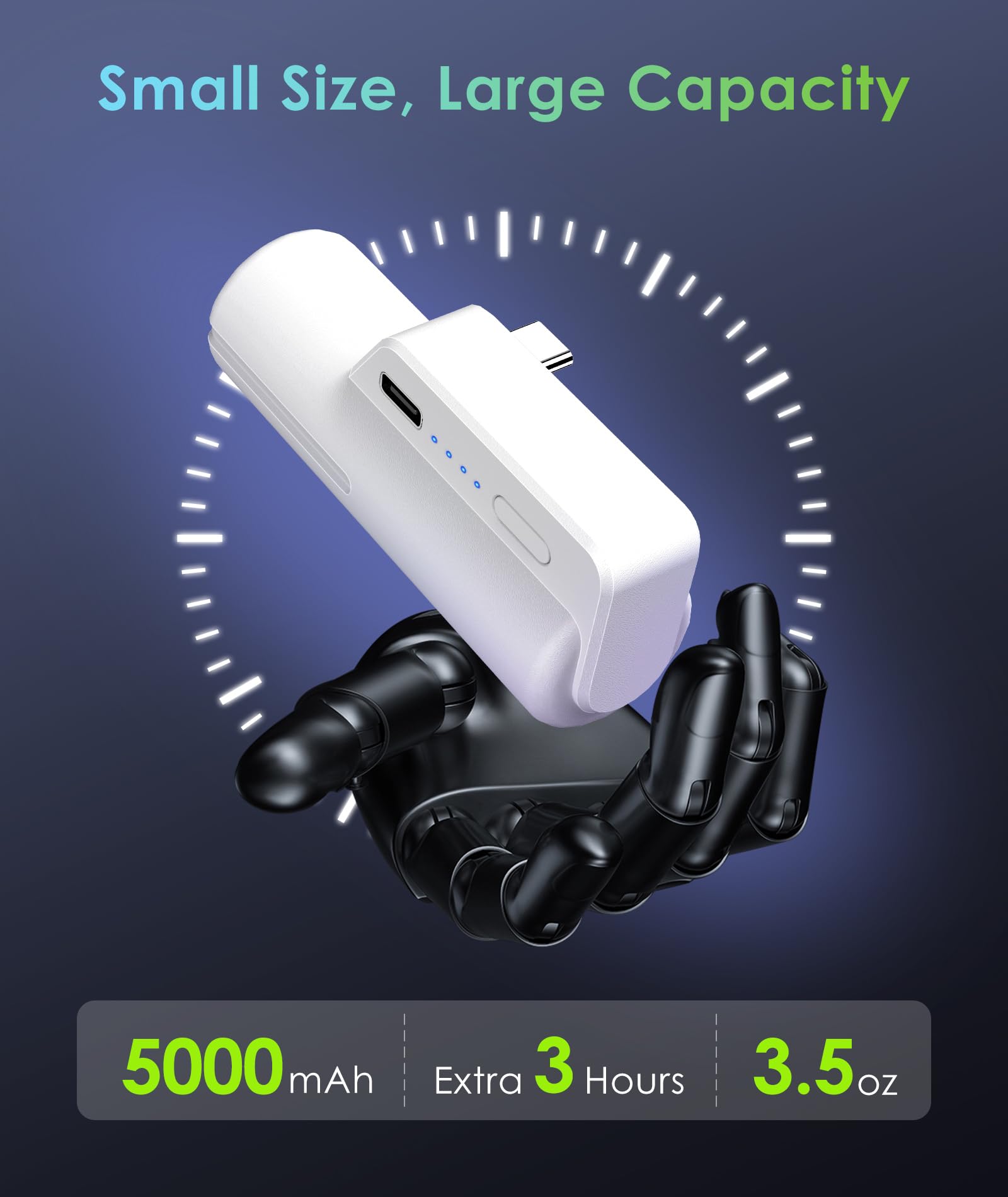 5000Mah Battery Pack Fit For Meta Oculus Quest 2 & Elite Head Strap, Lightweight Portable Vr Power Charger Battery Extender Rech