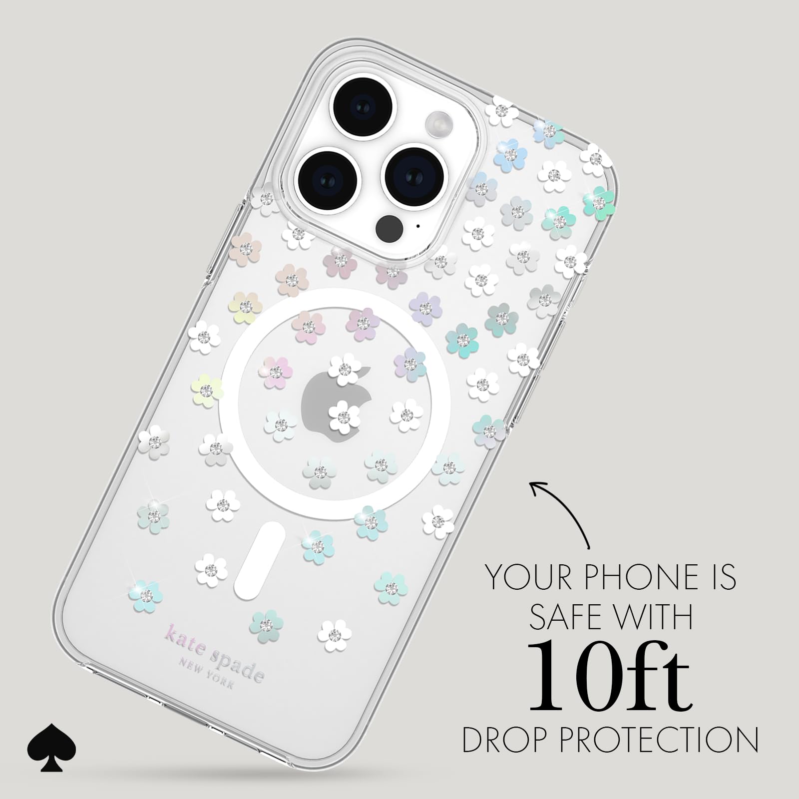 Kate Spade New York Iphone 15 Pro Max Case, Compatible With Magsafe   Scattered Flowers