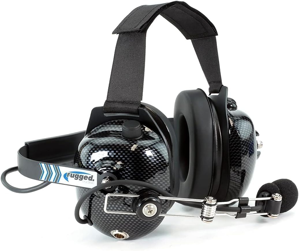 Rugged Radios H41 Behind The Head Headset for Racing Radios Industrial Electronics Features Noise Reduction Volume Control 5 Pin