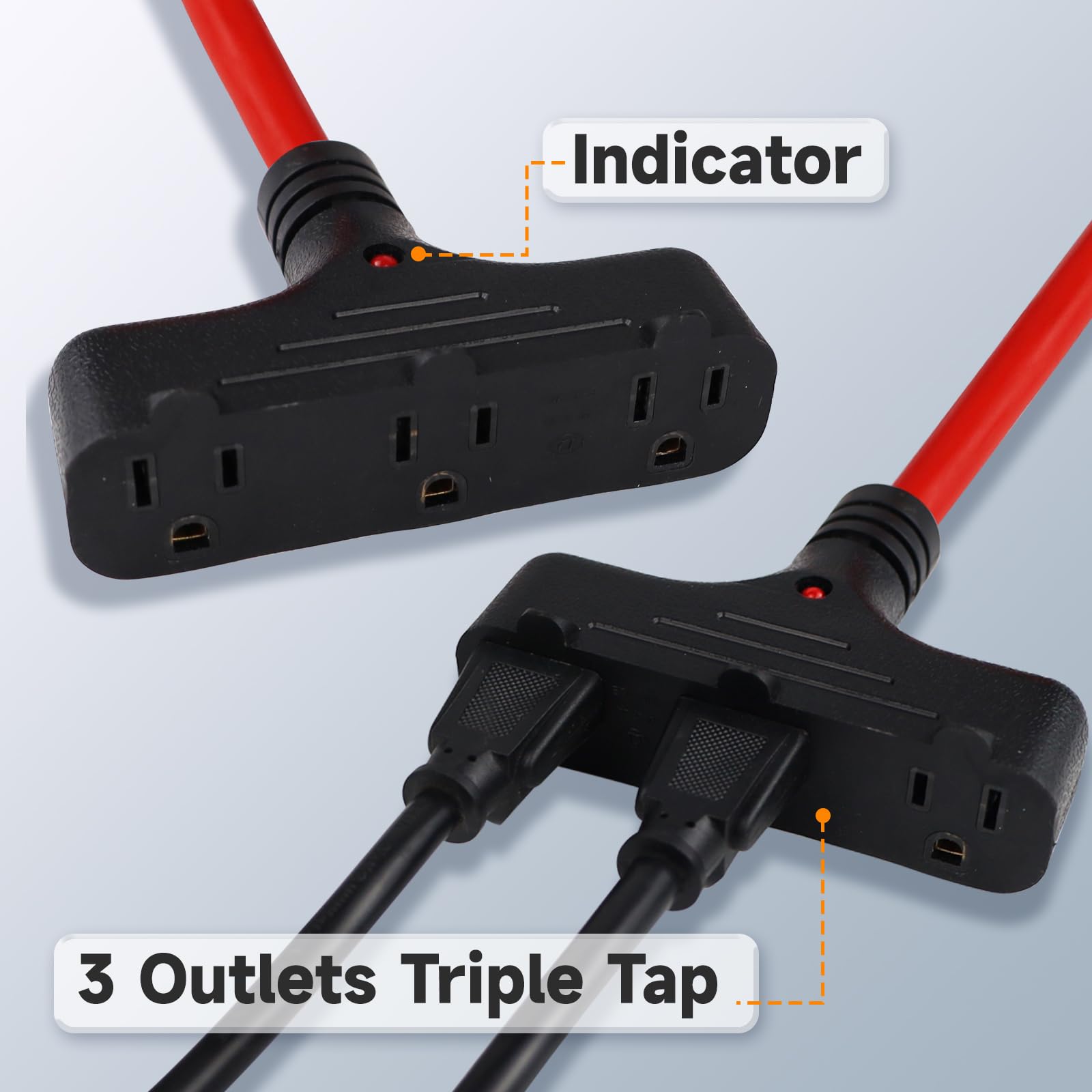 Ep 30 Ft Retractable Extension Cord Reel, 16/3 Sjtw Power Cord With 3 Electrical Outlets, Ceiling Or Wall Mount, 10 Amp Circuit