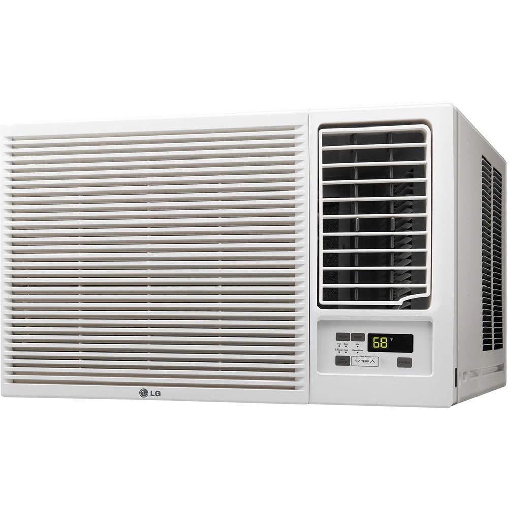 Lg 7,500 Btu Window Air Conditioner With Supplemental Heat, Cools 320 Sq.Ft. (16' X 20' Room Size), Electronic Controls With Rem