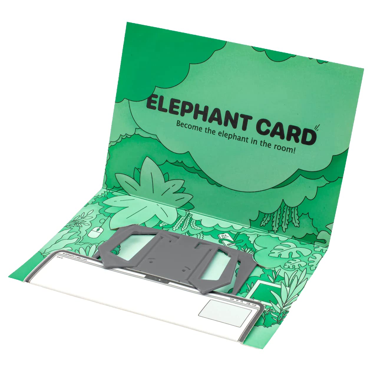 Elephant Card Iphone Holder In Credit Card Size   Continuity Camera Mount   Attach To Apple Laptop   Phone As Webcam (Blue)
