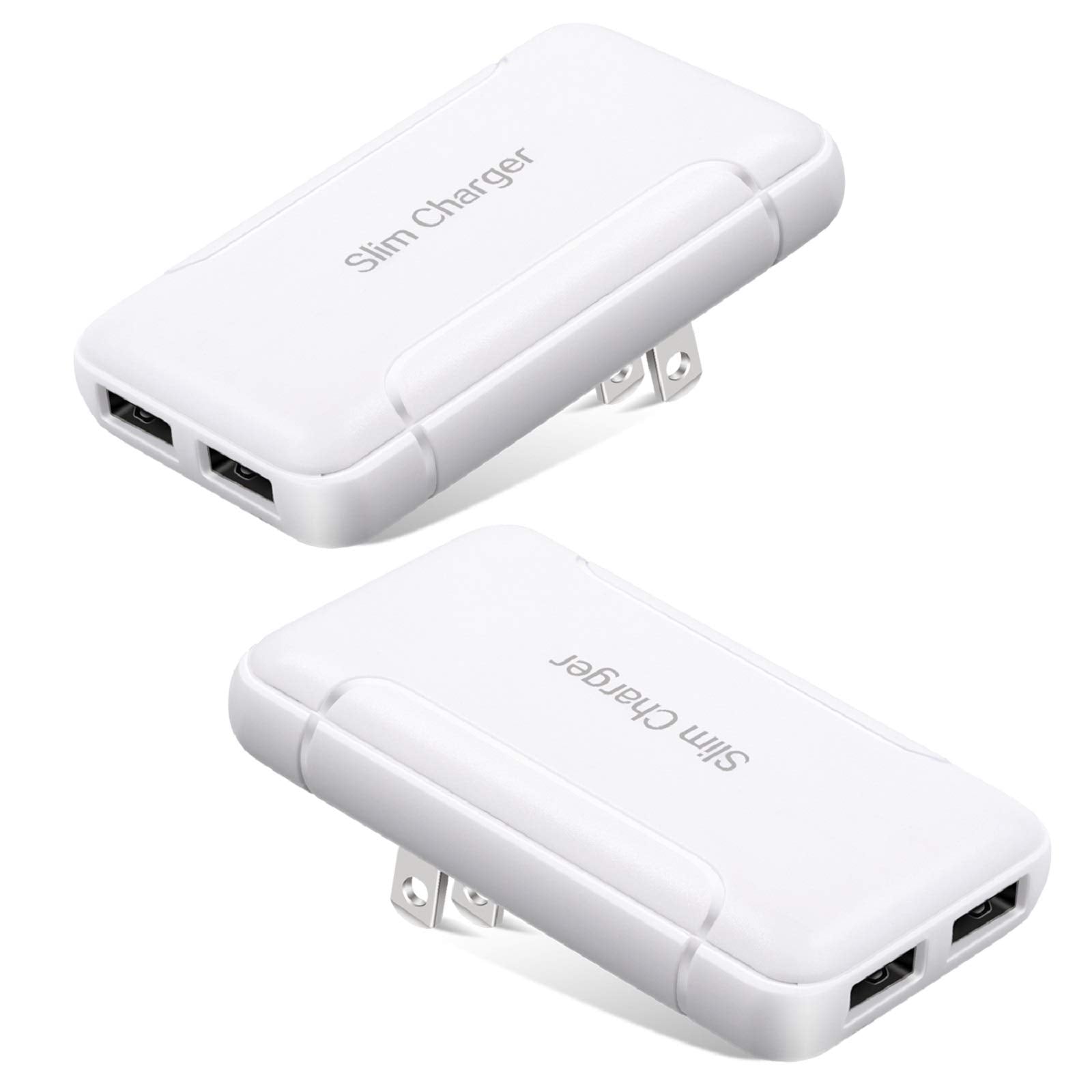 Usb Wall Plug, Excgood Flat Usb Wall Charger Smart Slim Usb Plug For Wall Outlet Compatible With Iphone 14 Pro Max/13/12/11/Xr/X