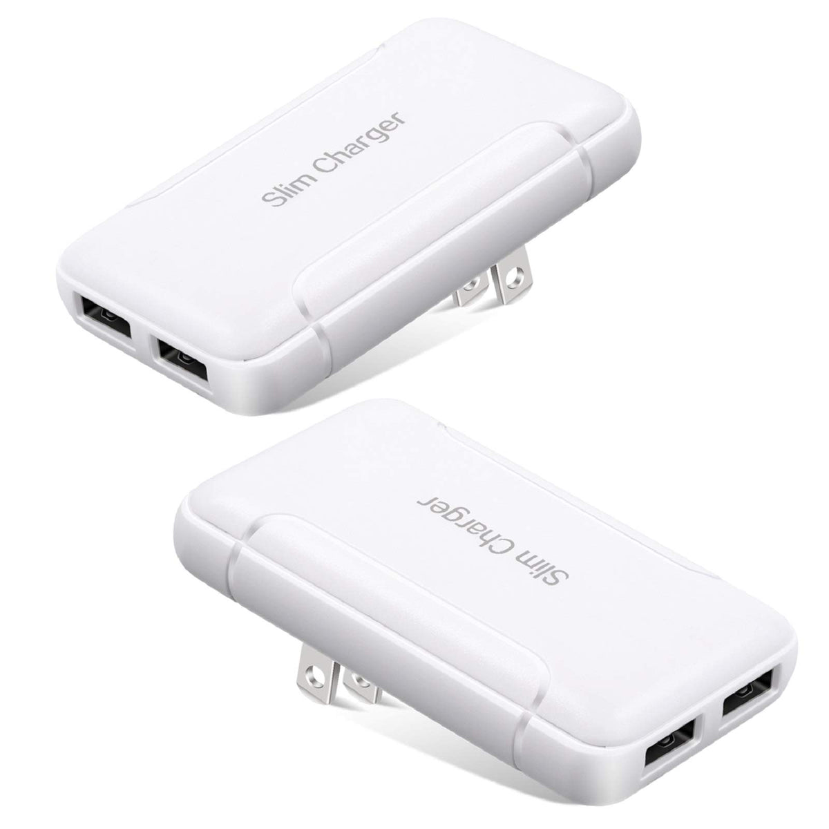 Usb Wall Plug, Excgood Flat Usb Wall Charger Smart Slim Usb Plug For Wall Outlet Compatible With Iphone 14 Pro Max/13/12/11/Xr/X