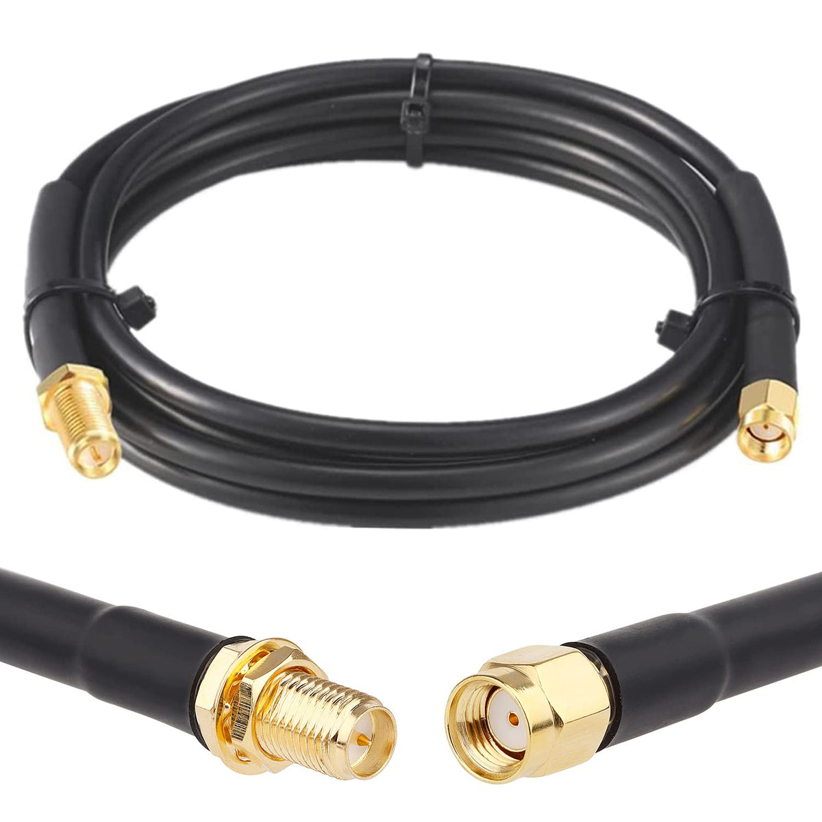 Rp Sma Male To Rp Sma Female Cable 6Ft, Xrds  Rf Low Loss Rg58 Rp Sma Cable Wifi Antenna Extension Coax Cable For Wifi Lan Route