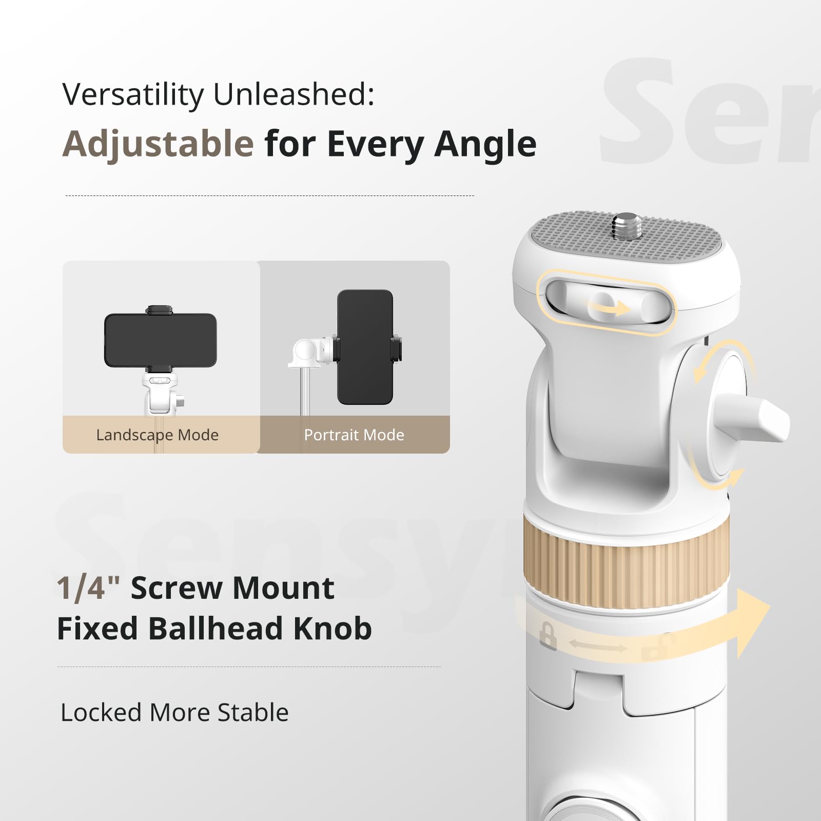 Sensyne 72'' Phone Tripod, Extendable Tripod For Iphone & Selfie Stick With Detachable Phone Holder & Wireless Remote, Iphone Tr