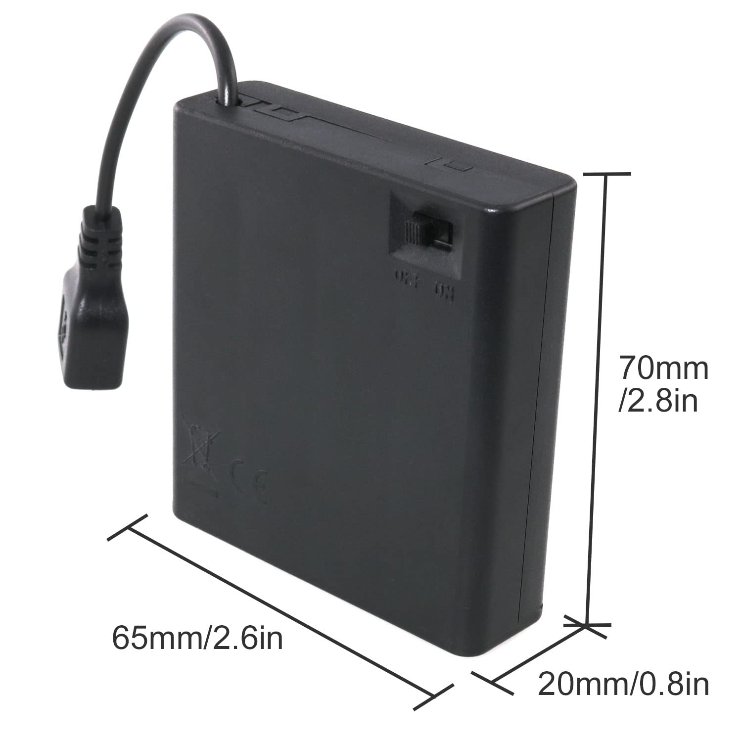 Jjhxsm Usb Female Socket 4 Aa Battery Case Box Holder With On Off Switch