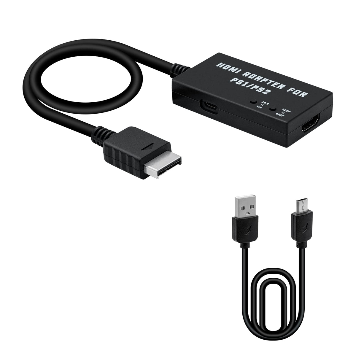 Mcbazel Hdmi Adapter For Ps2Ps1, Ps1Ps2 To Hdmi Adapter Converter Support 4:316:9 Screen Aspect Rtio Switch And Switching 480P72