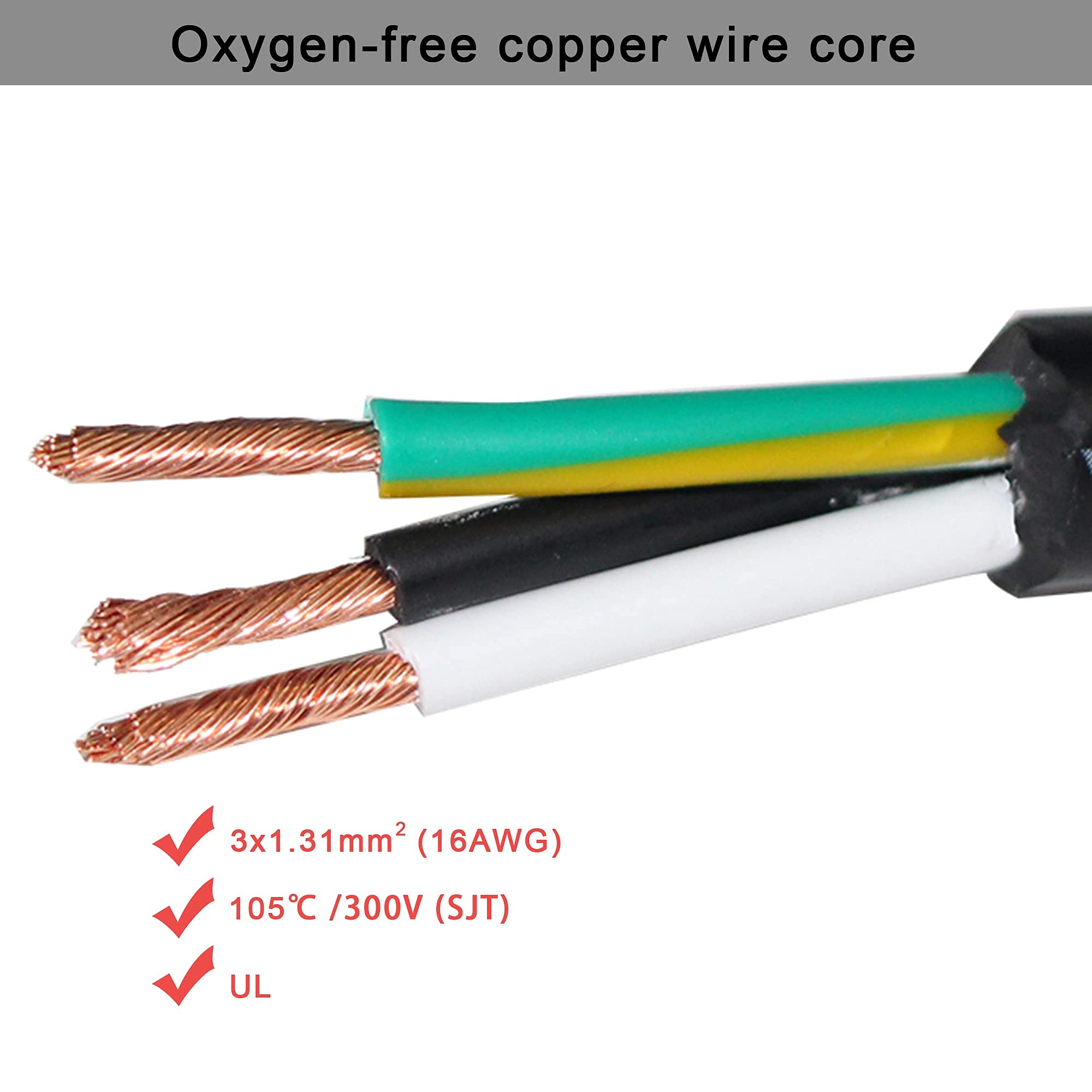 Power Cord Extension Y Splitter   1 To 2 Way Outlet Adapter Nema 5 15P 90 Degree Flat Plug To 2 X Nema 5 15R With Sjt 16Awg 3 Pr