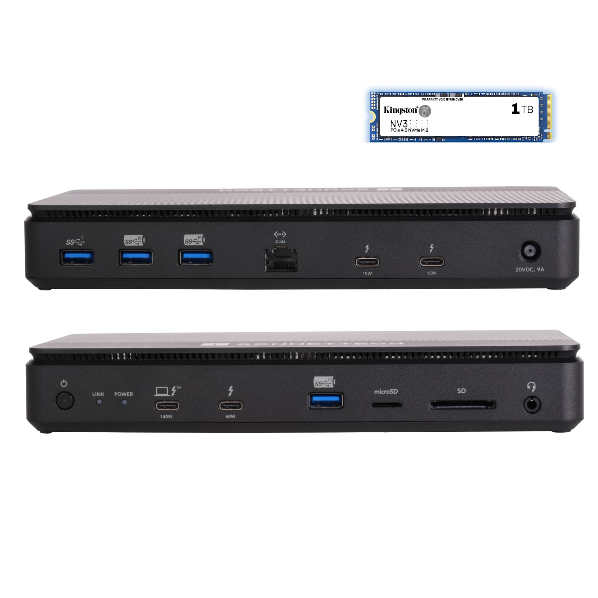 Sonnet Echo 13 Thunderbolt 5 Ssd Dock - Integrated 6000Mb/S Nvme Storage, 4 Thunderbolt 5 Ports, 2.5Gb Ethernet, 8K Display - Ma