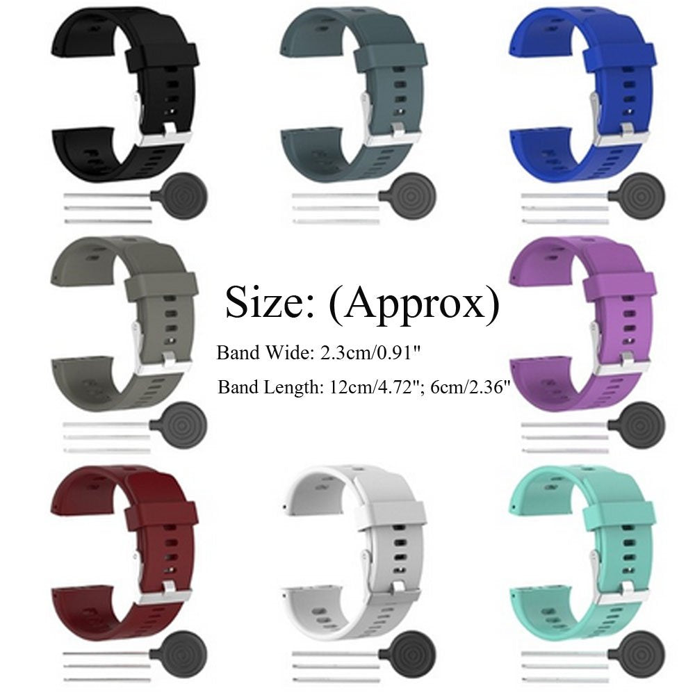 Qghxo Band For Polar V800, Soft Adjustable Silicone Replacement Wrist Watch Band For Polar V800 (No Tracker)