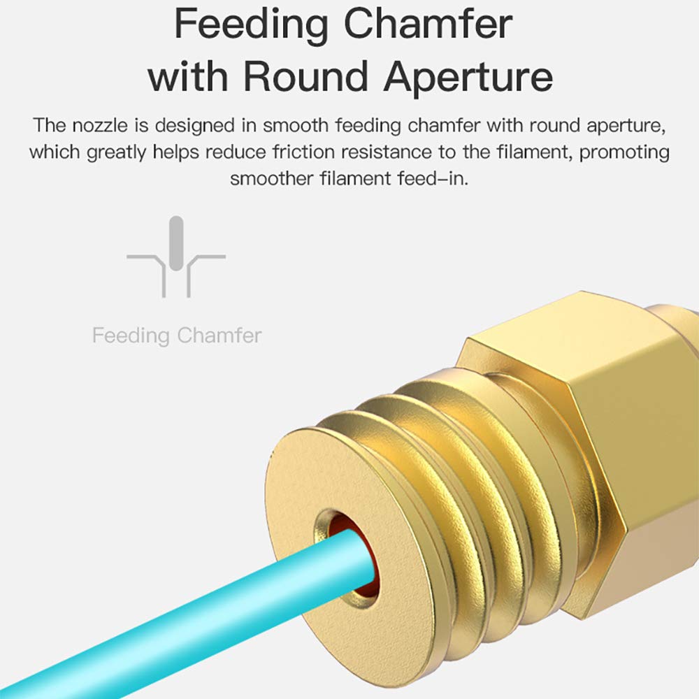 4Pcs Cr 6 Se Mk Brass Nozzle Upgrade 0.25 0.4 0.6 0.8Mm For 1.75Mm Cr6 Se/Max, Cr 5 Pro, Cr 10 V2 Cr10 Ender 3 V2 Ender 5 Ender
