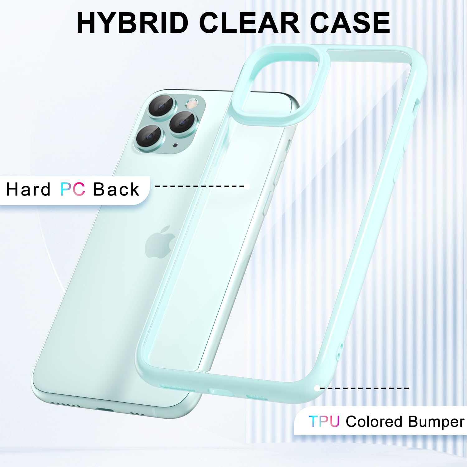 Loeoel For Iphone 11 Pro Case Clear, Transparent Hybrid 11 Pro Phone Case [Hard Plastic & Soft Silicone Bumper] Acrylic Non Yell