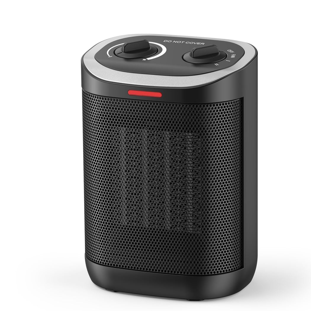 Space Heater for Indoor Use,Portable 1500W Ceramic Small Space Heater, Overheated & Tip-Over Safety Protection, Personal Electri