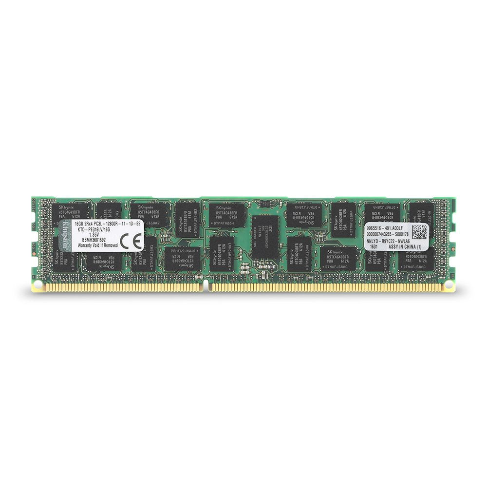 Kingston Technology 16GB 1600MHz DDR3 Reg ECC Low Voltage DIMM Memory for Dell Desktops (KTD-PE316LV/16G)