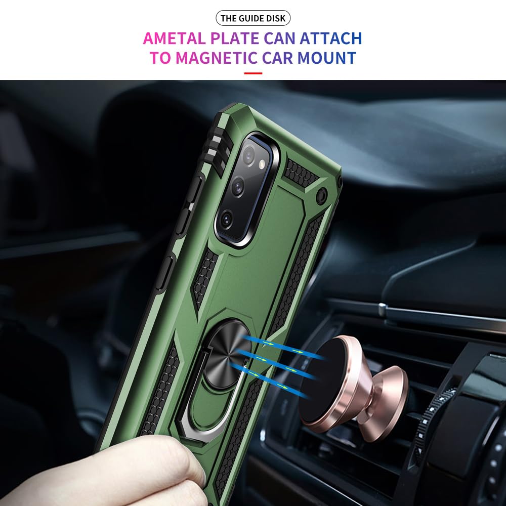 For Samsung Galaxy S20 Fe Case, Samsung S20 Fe Case With Hd Screen Protector, [Military Grade 16Ft. Drop Tested] Ring Shockproof