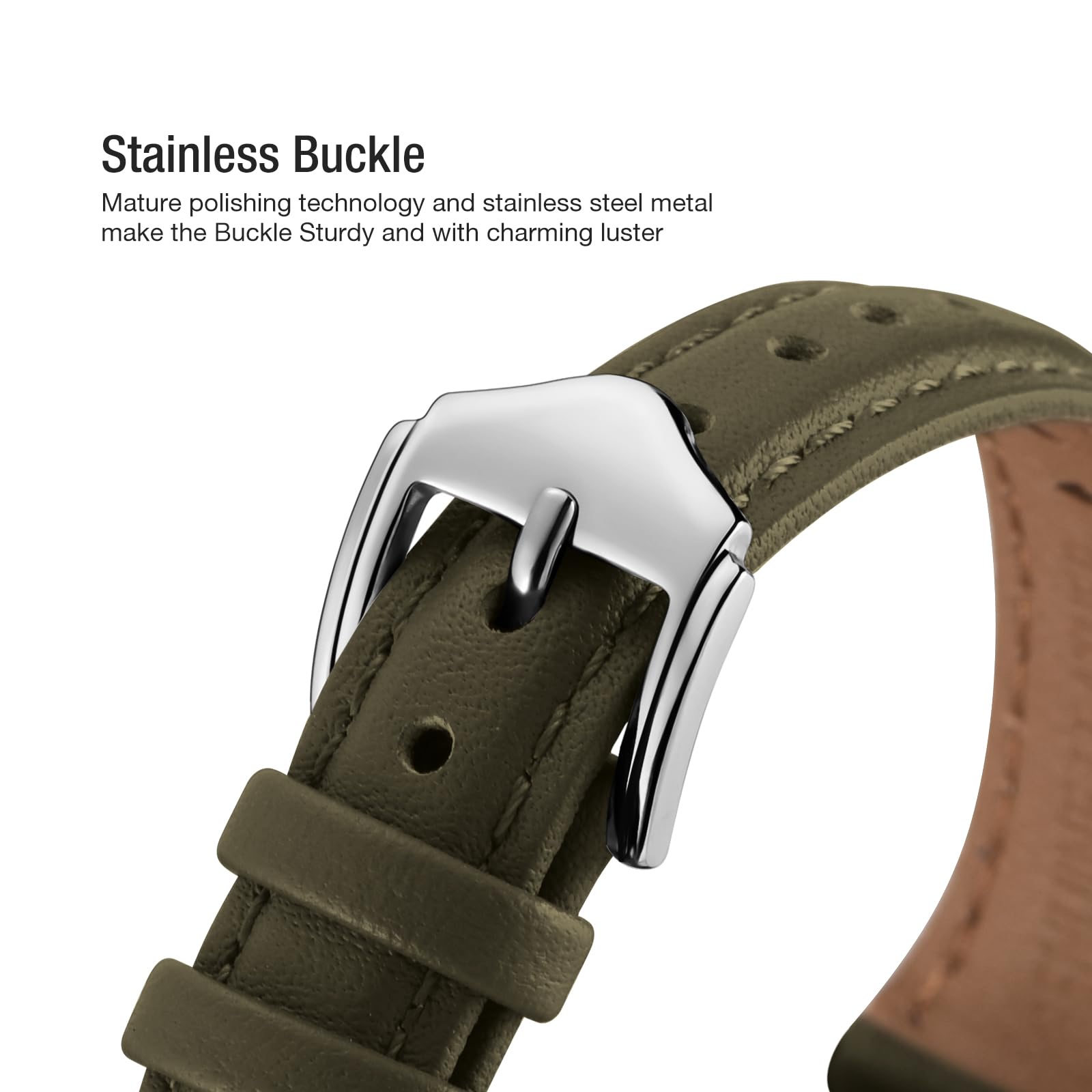 Wfeagl Leather Bands Compatible With Apple Watch Band 38Mm 40Mm 41Mm Women, Top Grain Leather Strap Slim & Thin Replacement Wris