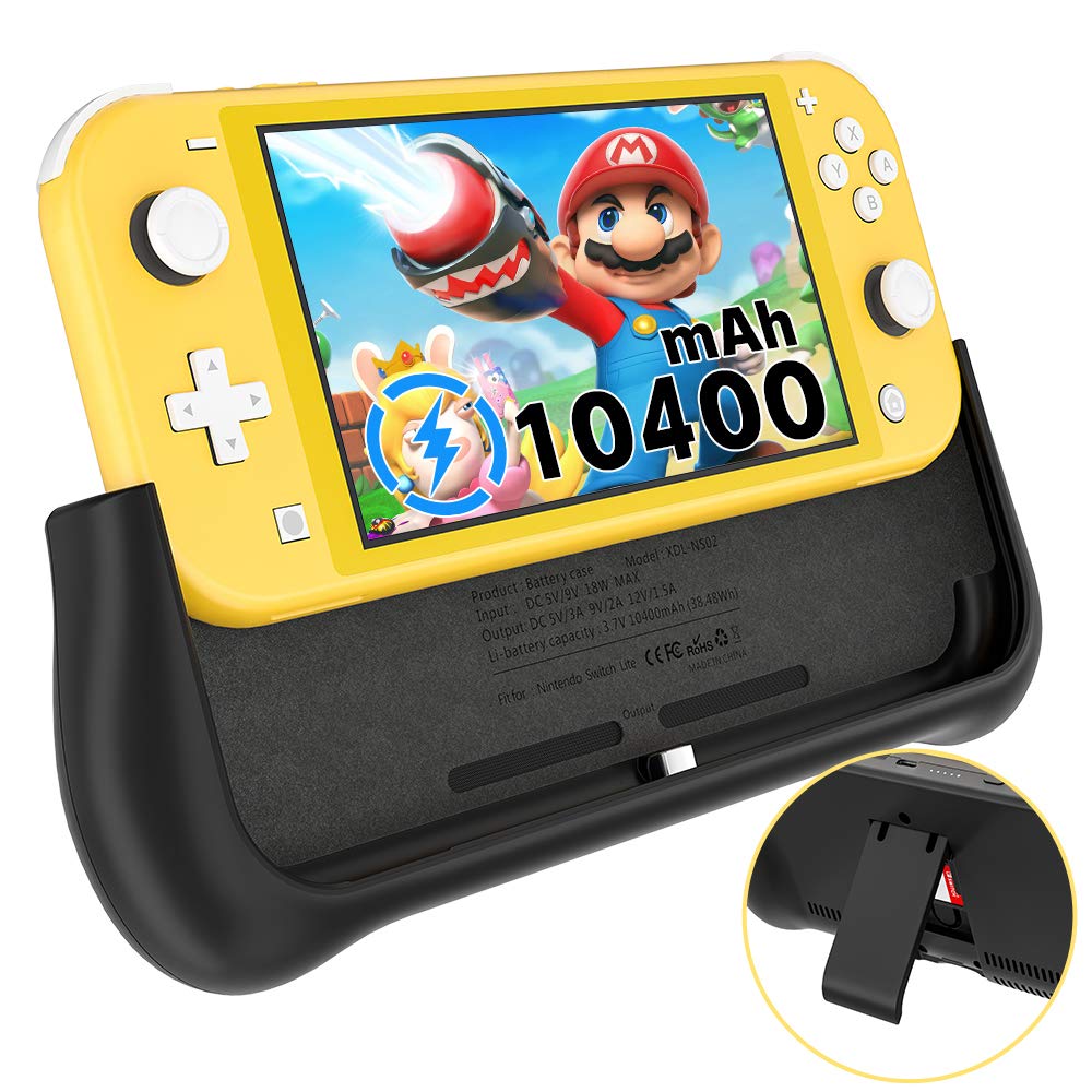 Newdery Battery Charger Case For Nintendo Switch Lite 5.5'', Support Pd & Qc 3.0 Fast Charging, Built In 10400Mah Portable Backu