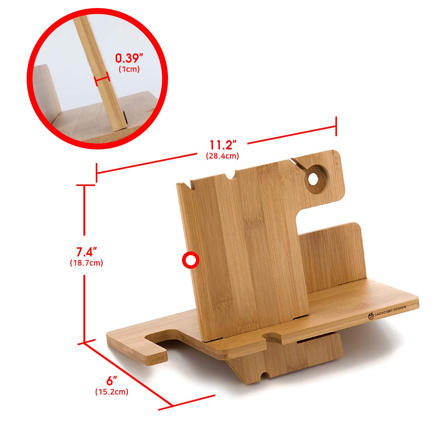 Jackcubedesign Wood Docking Station Nightstand Organizer Key Holder Wallet Stand Watch Gift Anniversary For Men Dad Father Birth
