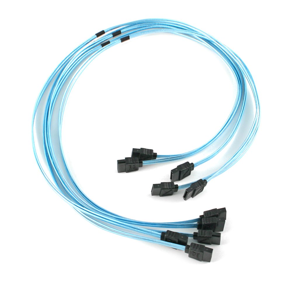 Mitxpc 5 Pieces Of 19.5' Inches (50Cm) Ultra Thin Straight To Straight Sata Cable