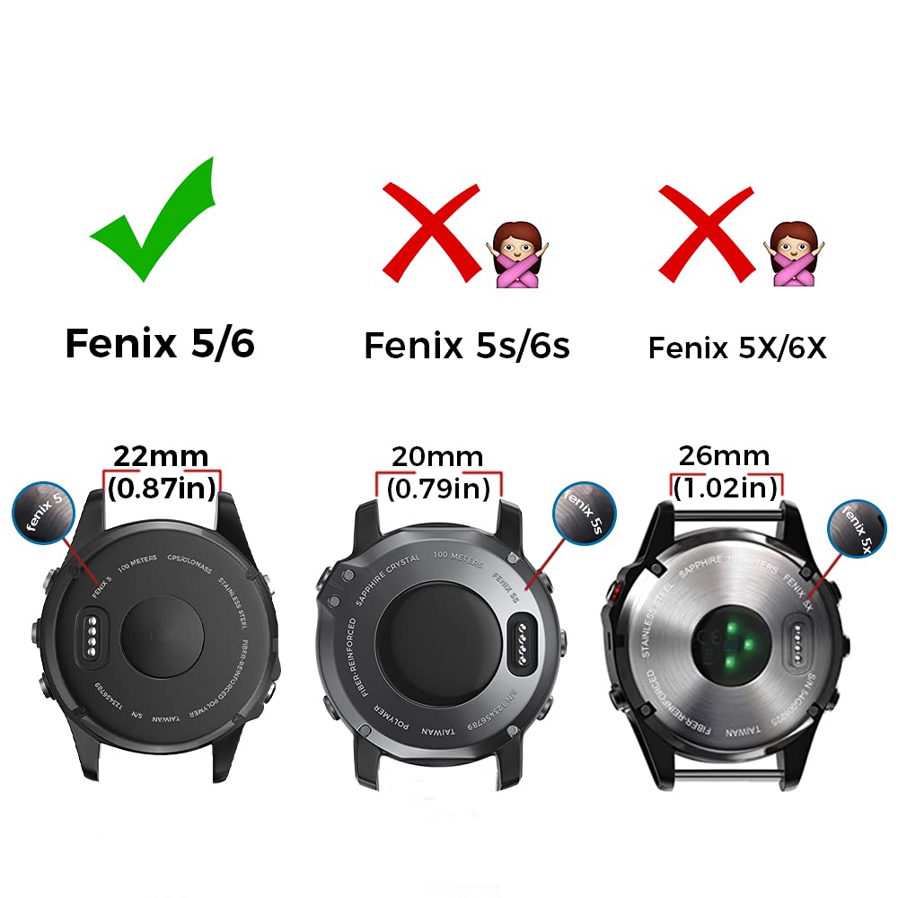 Notocity Compatible With Fenix 6 Pro Band 22Mm Easy Fit For Fenix 5/Fenix 5 Plus/Fenix 6/Fenix 6 Pro/Forerunner 935/Forerunner 9