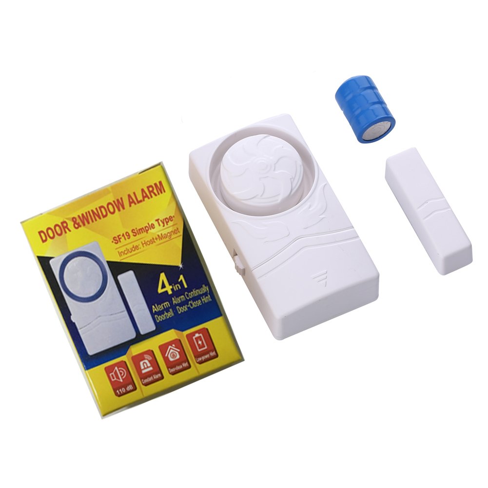 Wireless Home Security Burglar Alarm, Magnetic Sensor Door Window Alarm, Super Loud 110Db, Pool Door Alarm For Kids Pack Of 4
