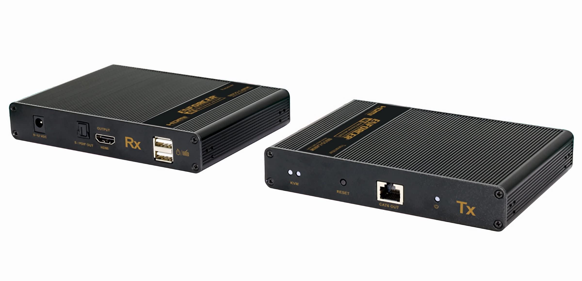 Seco-Larm MVE-AH1E1-42UQ 4K@60Hz HDMI Over Single Cat6 Extender with USB 2.0 KVM and Loop-Out; Range Up to 230ft (70m); Connect 